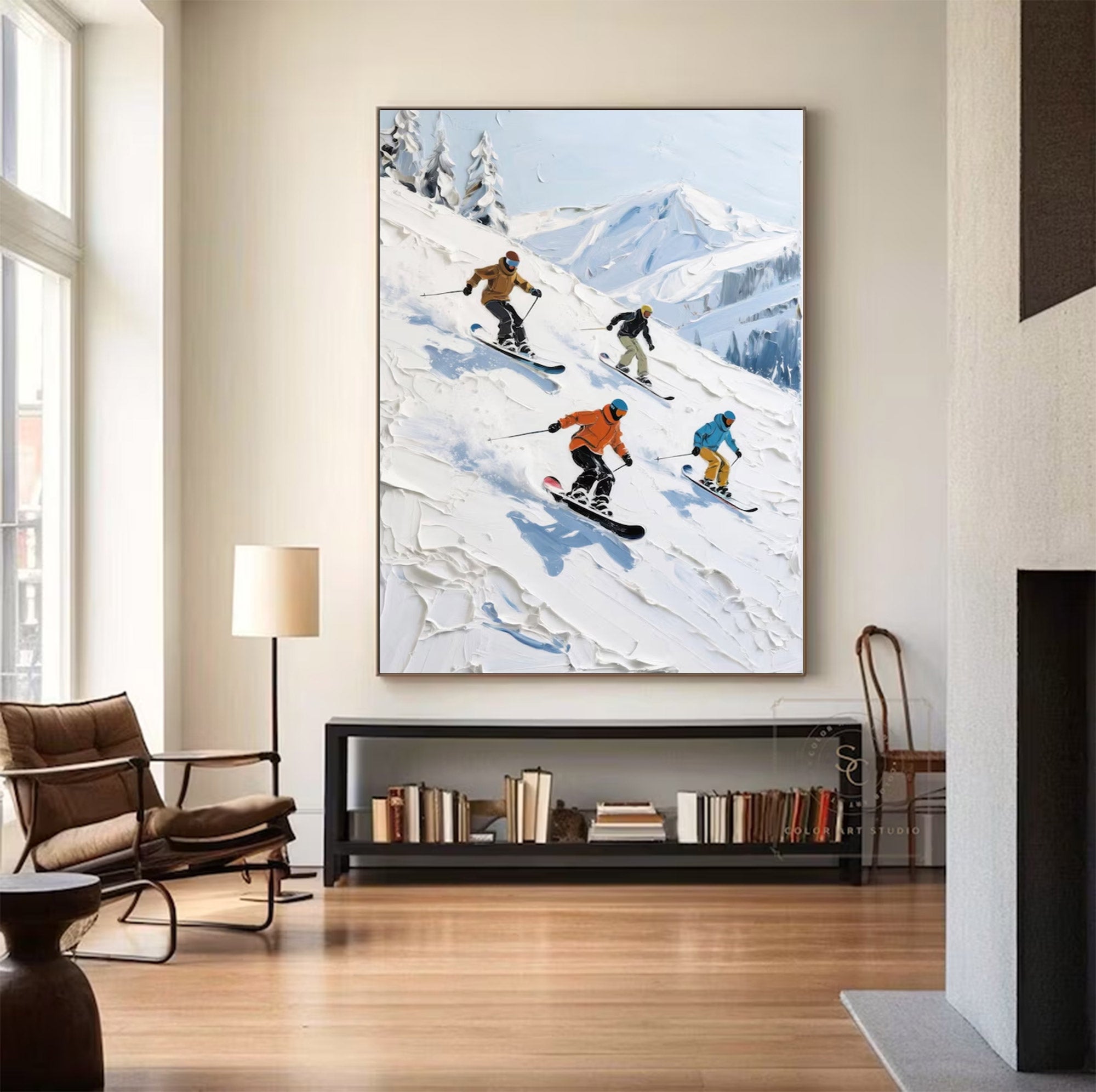 Large Modern Abstract Winter Art | ArtvistaGallery  #WGA 016