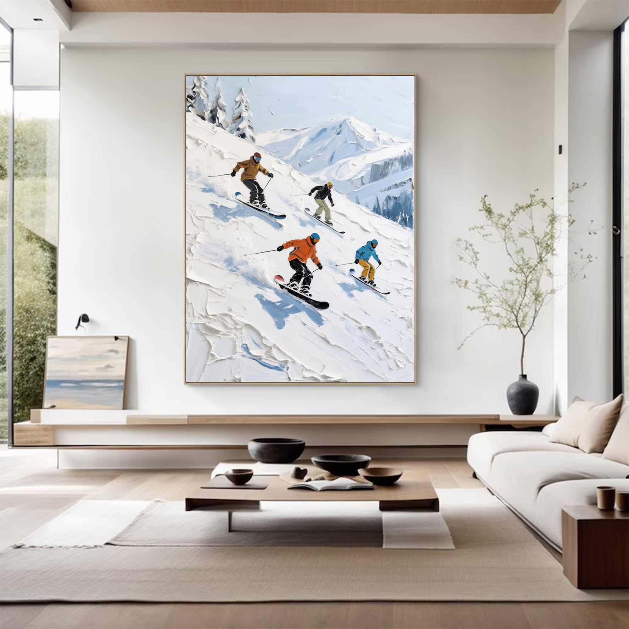 Large Modern Abstract Winter Art | ArtvistaGallery  #WGA 016