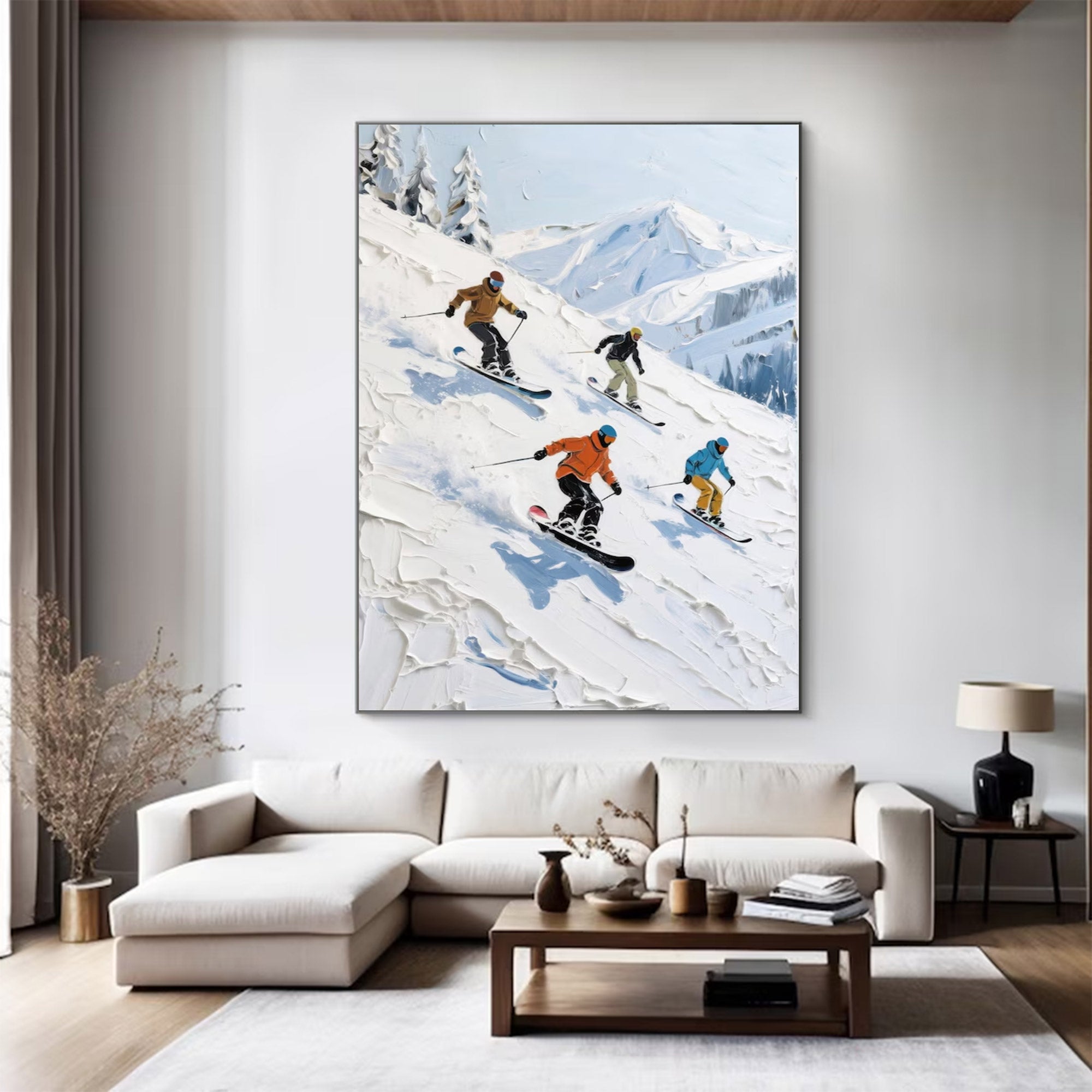 Large Modern Abstract Winter Art | ArtvistaGallery  #WGA 016