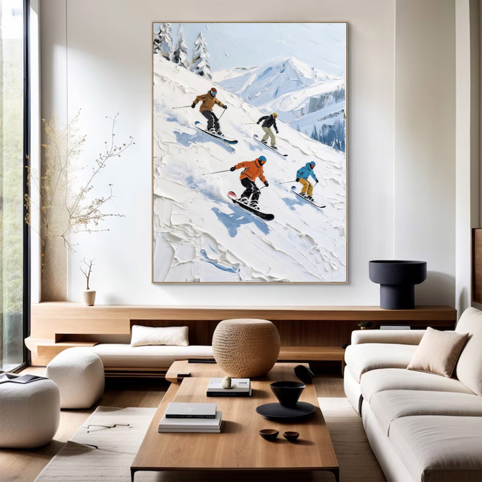 Large Modern Abstract Winter Art | ArtvistaGallery  #WGA 016