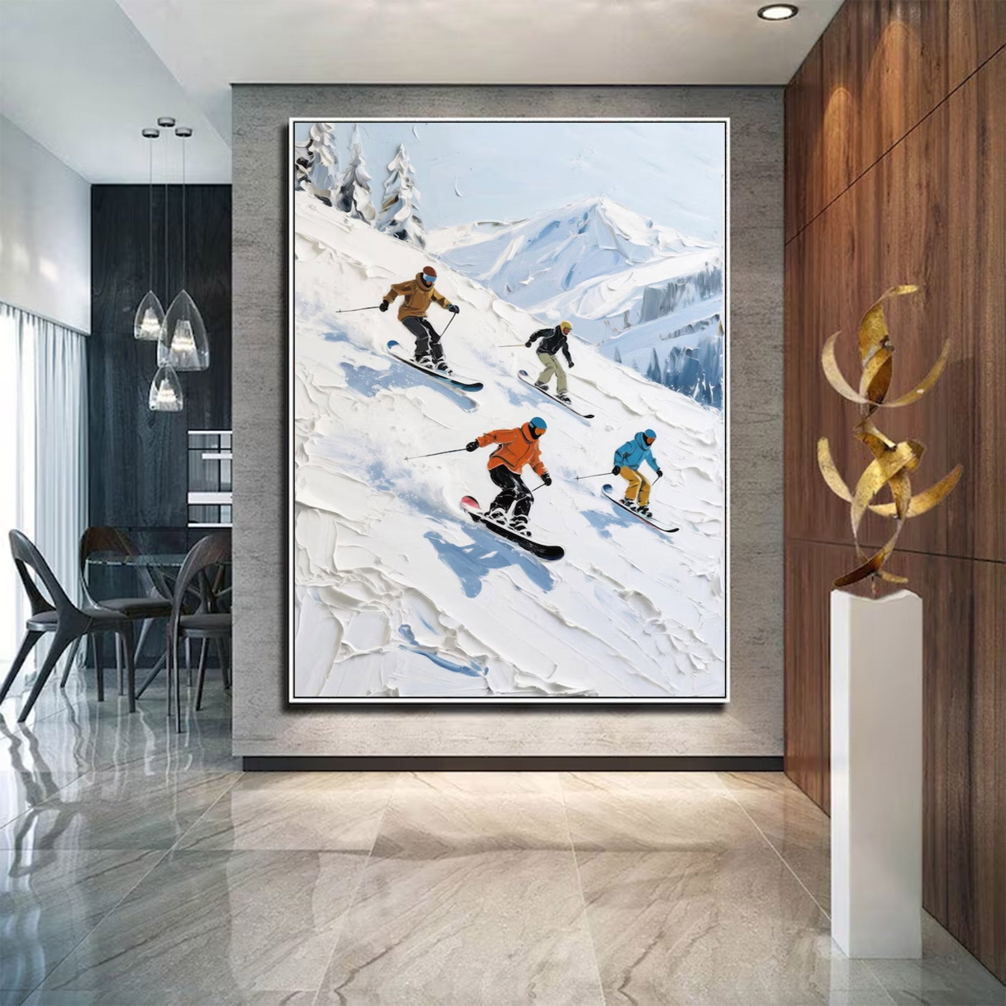 Large Modern Abstract Winter Art | ArtvistaGallery  #WGA 016