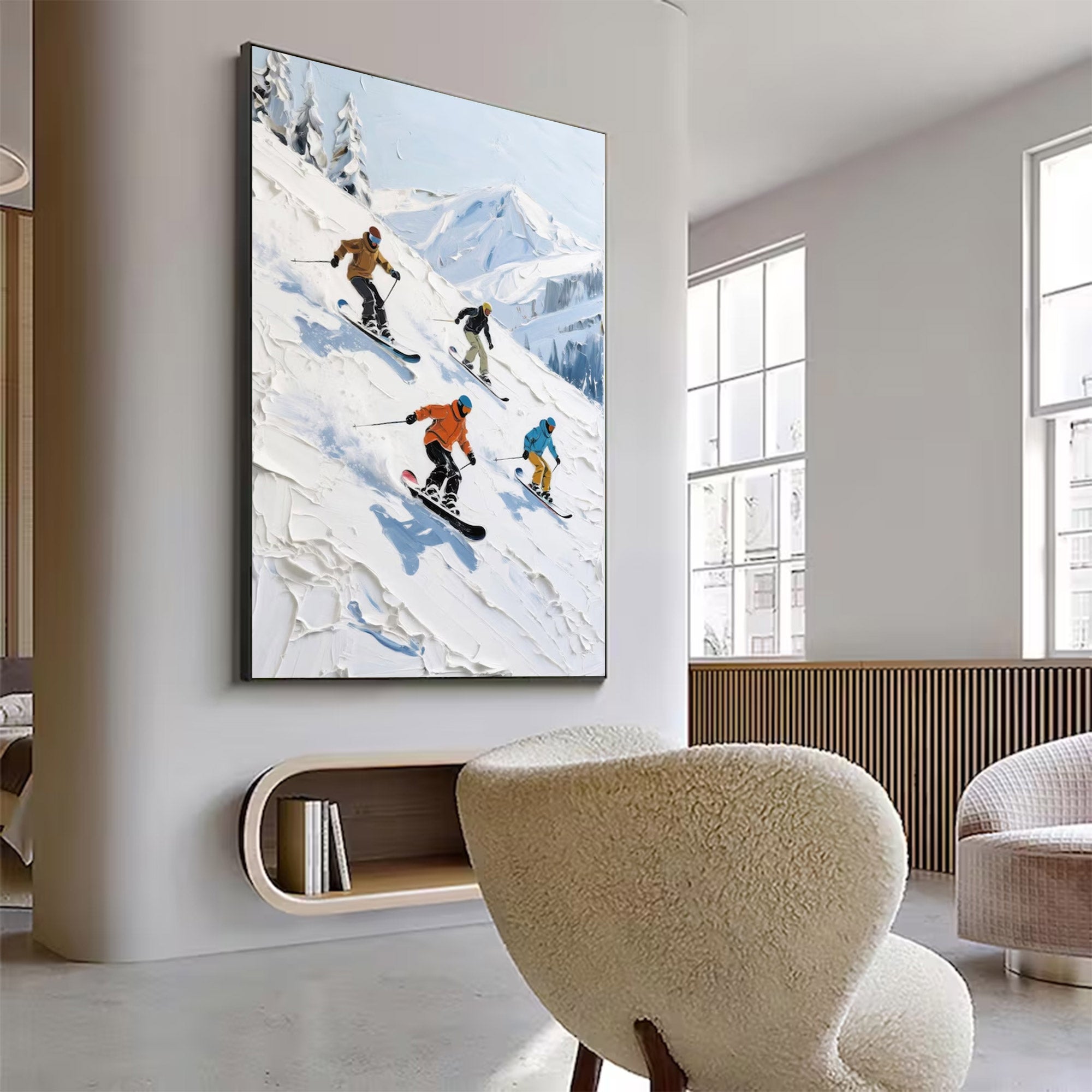 Large Modern Abstract Winter Art | ArtvistaGallery  #WGA 016
