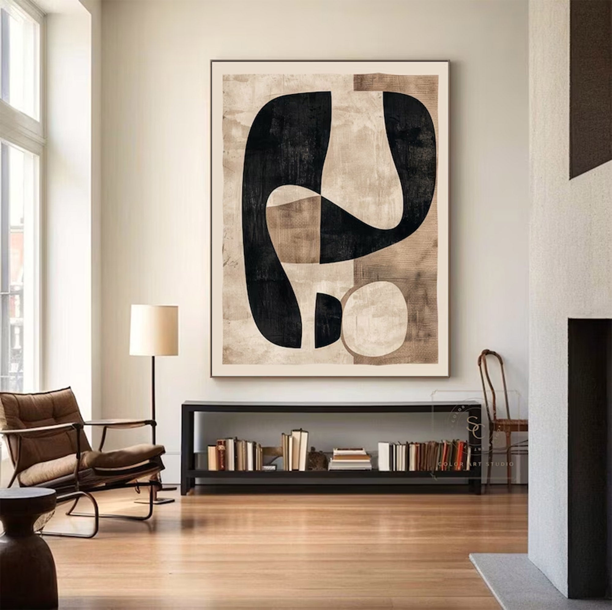 Large Modern Minimalist Abstract Art | ArtvistaGallery  #WGA 017