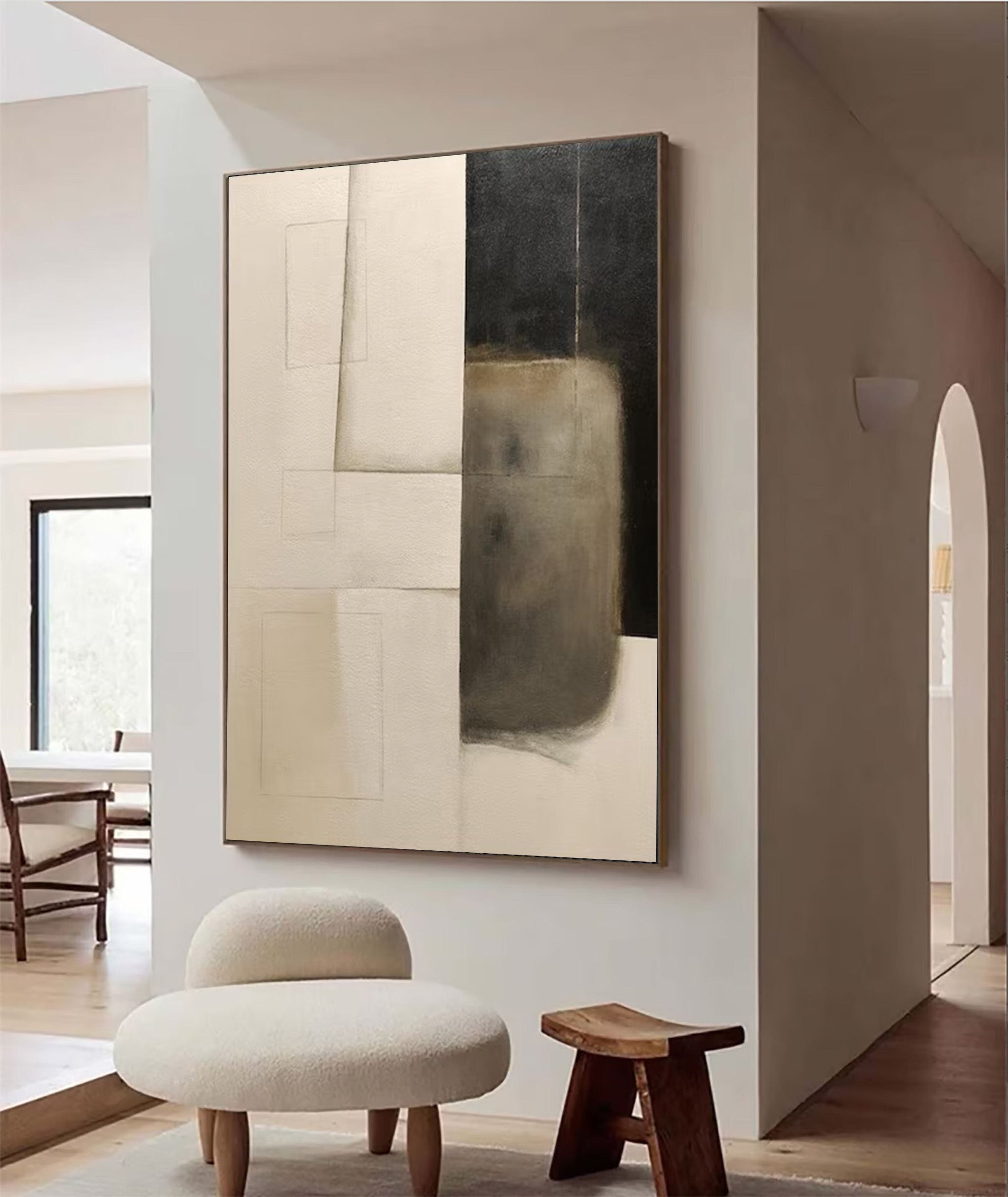 Imperfect Forms: Wabi-Sabi Inspired Abstract, Textured Art  #BGA 112