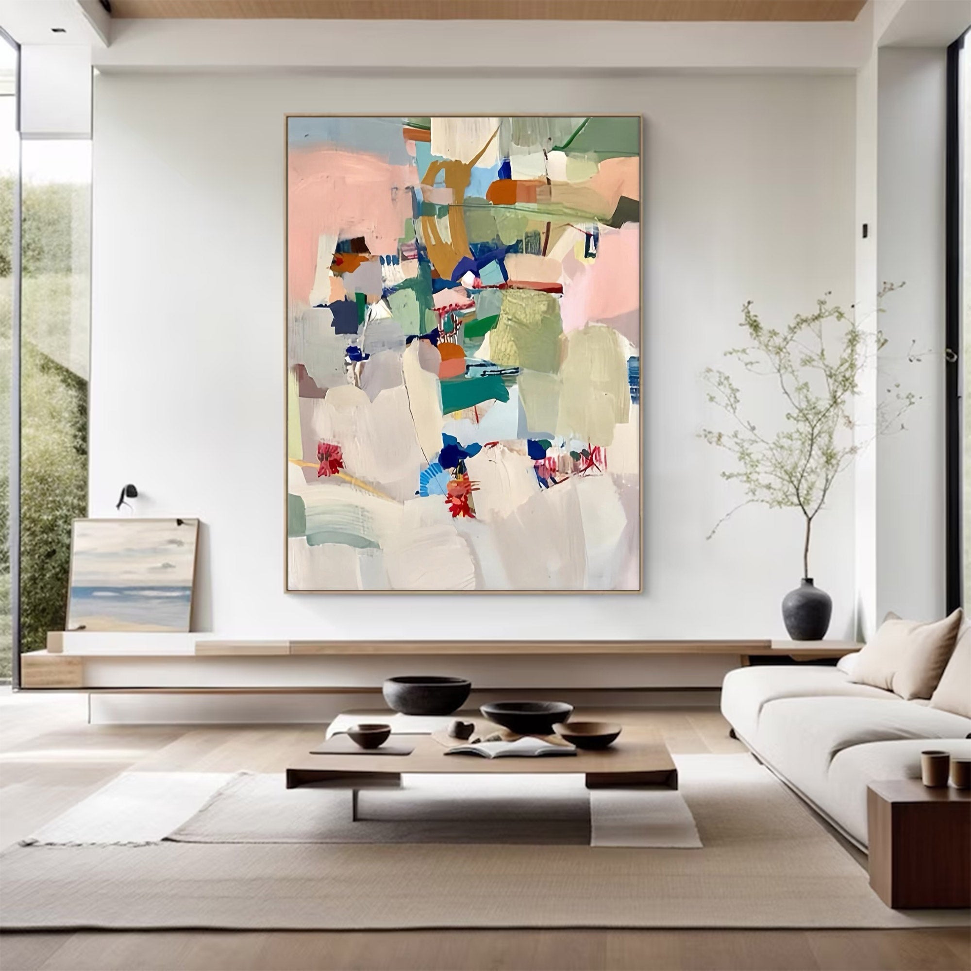 Modern Large Layered Colorful Art | ArtvistaGallery  #WG 111