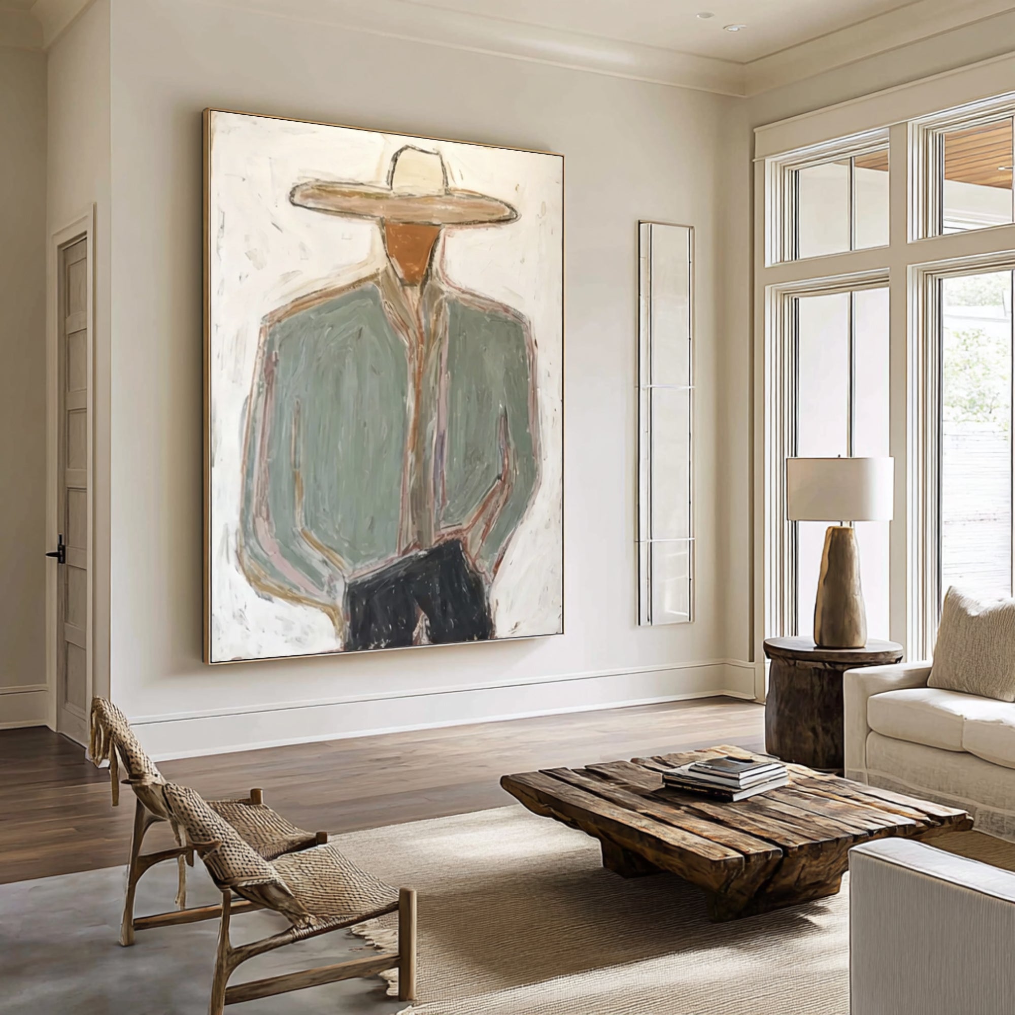 Oversized Modern Cowboy Canvas Art Contemporary Western Painting