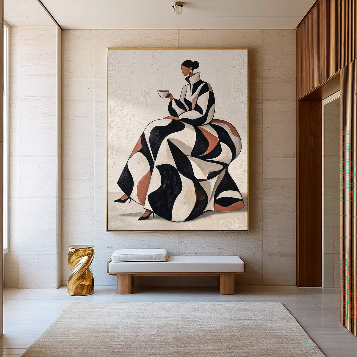 Contemporary Woman Figurative Painting Modern Wall Art