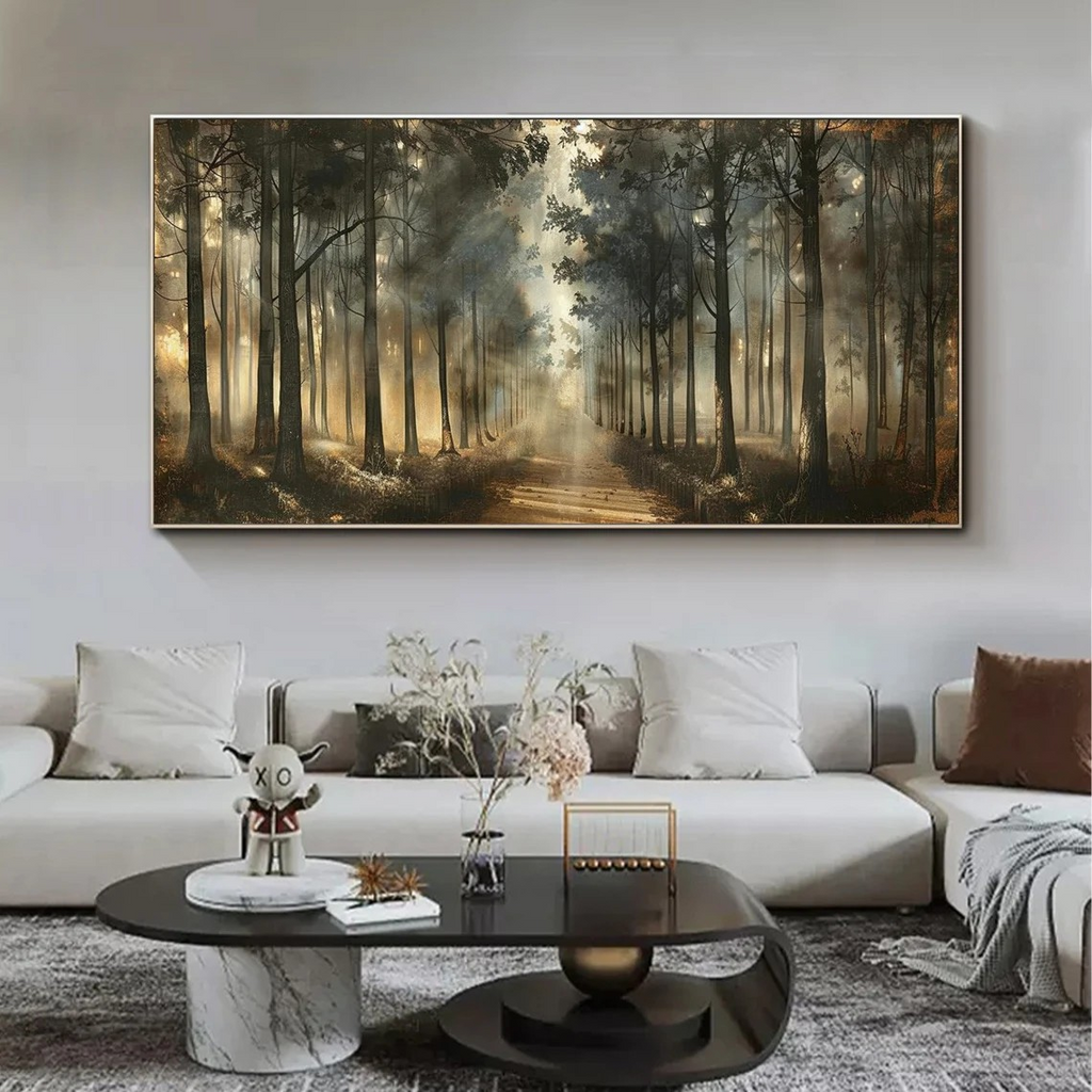 Warm and Serene Forest Landscape Wall Art #BGA 031