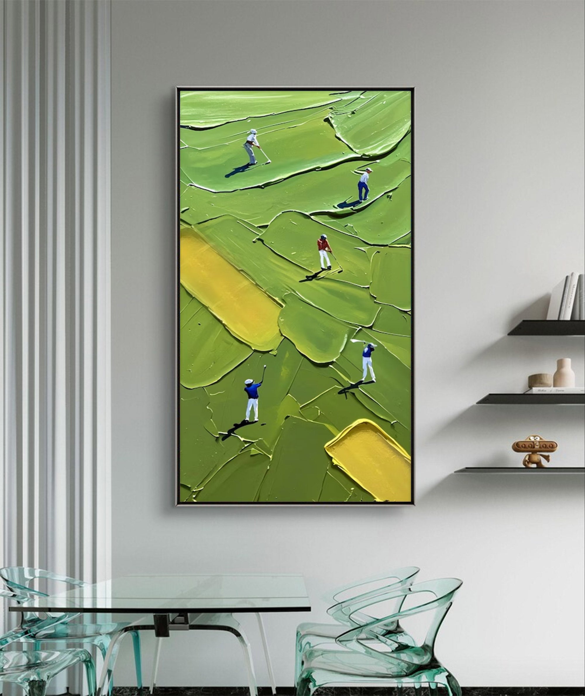 Large Abstract Textured Green Art | ArtvistaGallery  #WGA 023