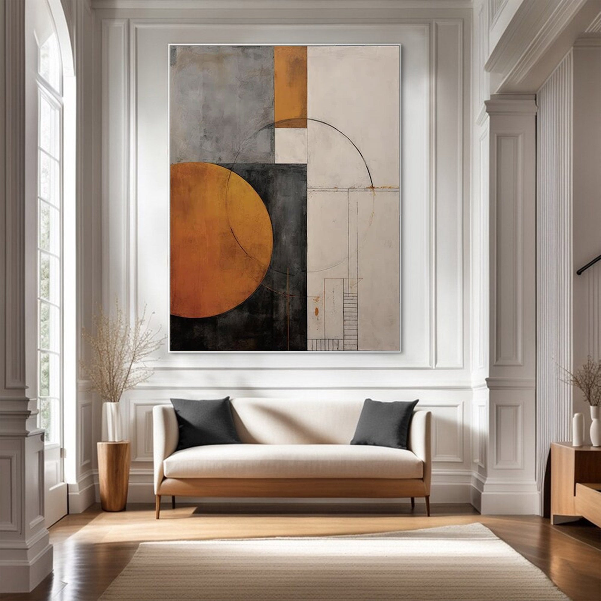 Modern Large Urban Abstract Art | ArtvistaGallery  #WGA 002