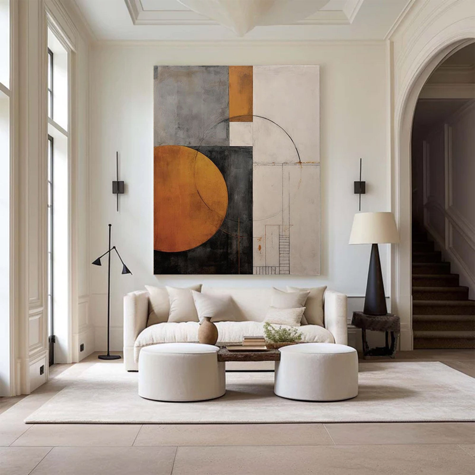 Modern Large Urban Abstract Art | ArtvistaGallery  #WGA 002