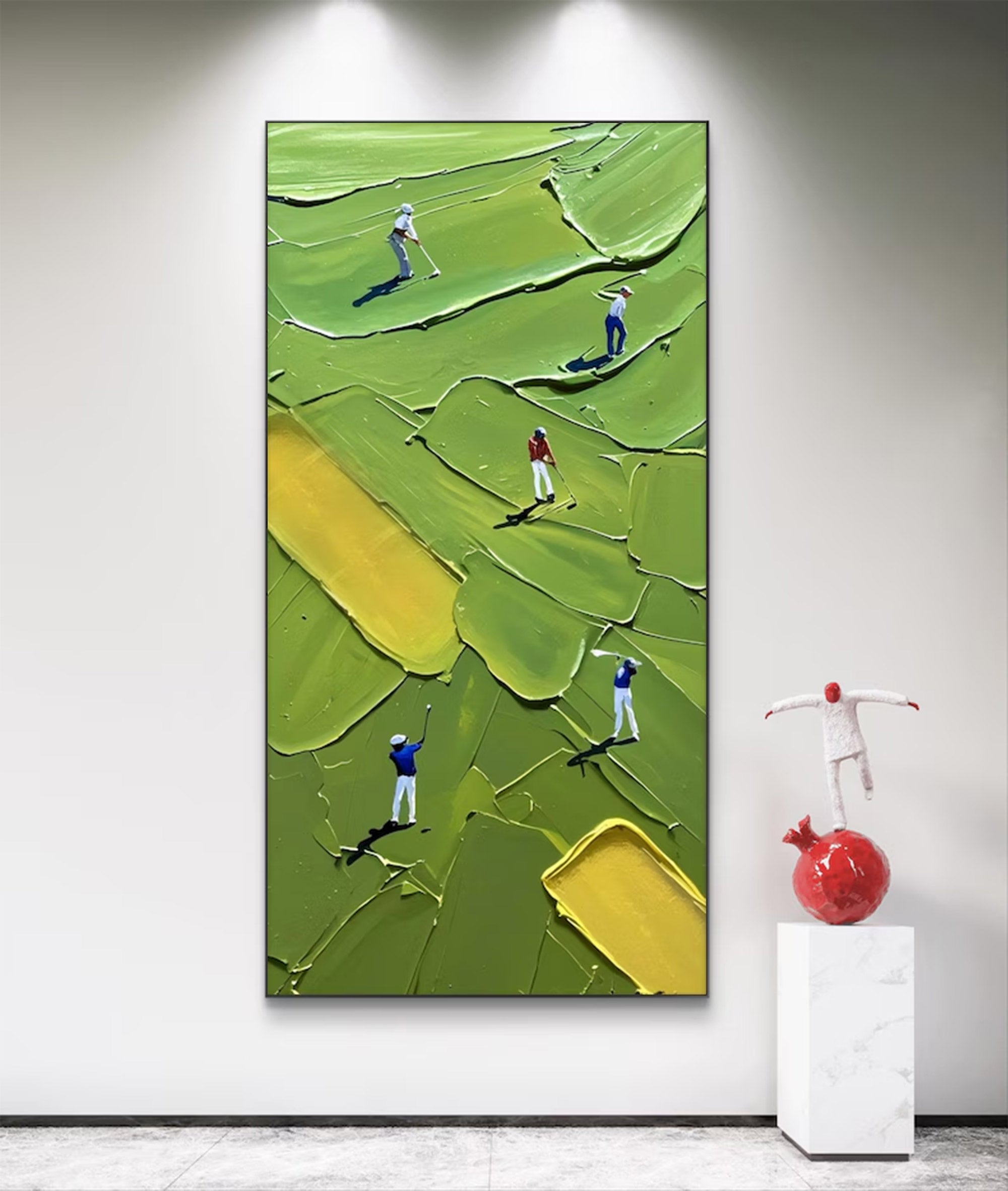 Large Abstract Textured Green Art | ArtvistaGallery  #WGA 023