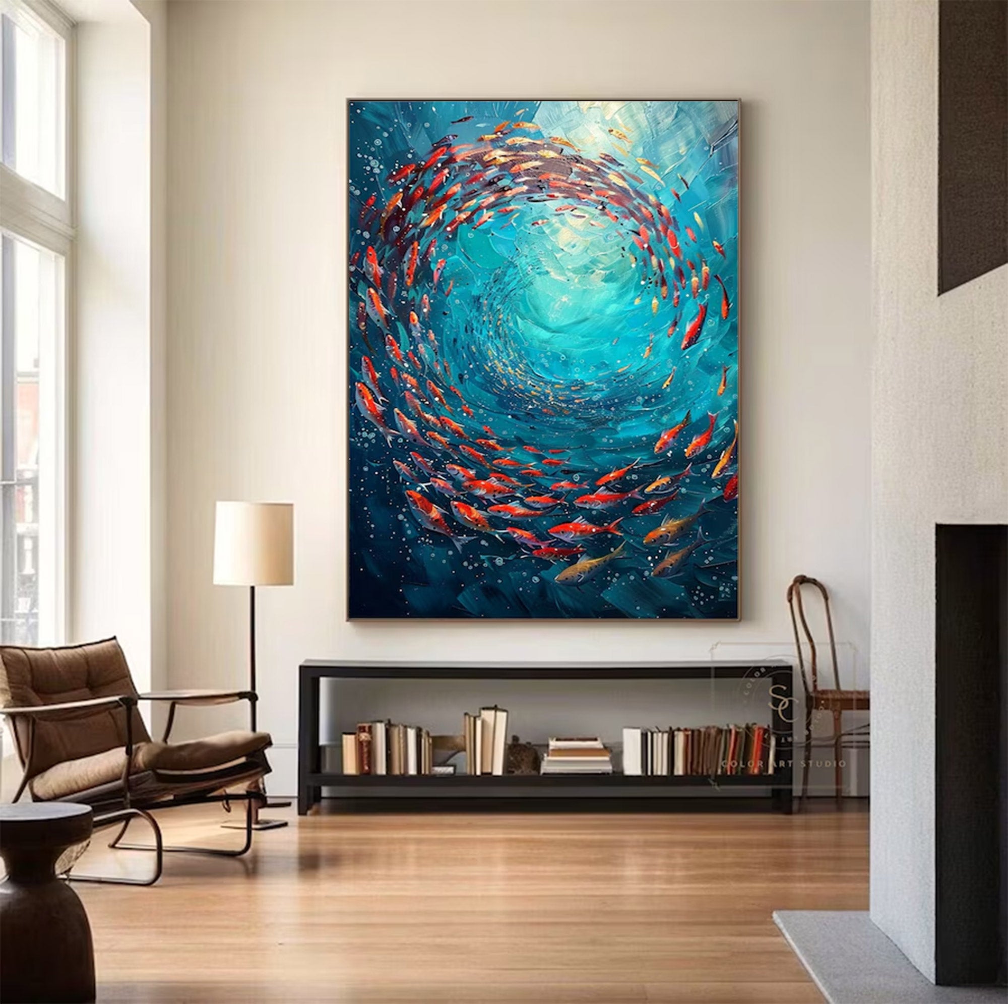 Large Modern Abstract Ocean Art | ArtvistaGallery  #WGA 021