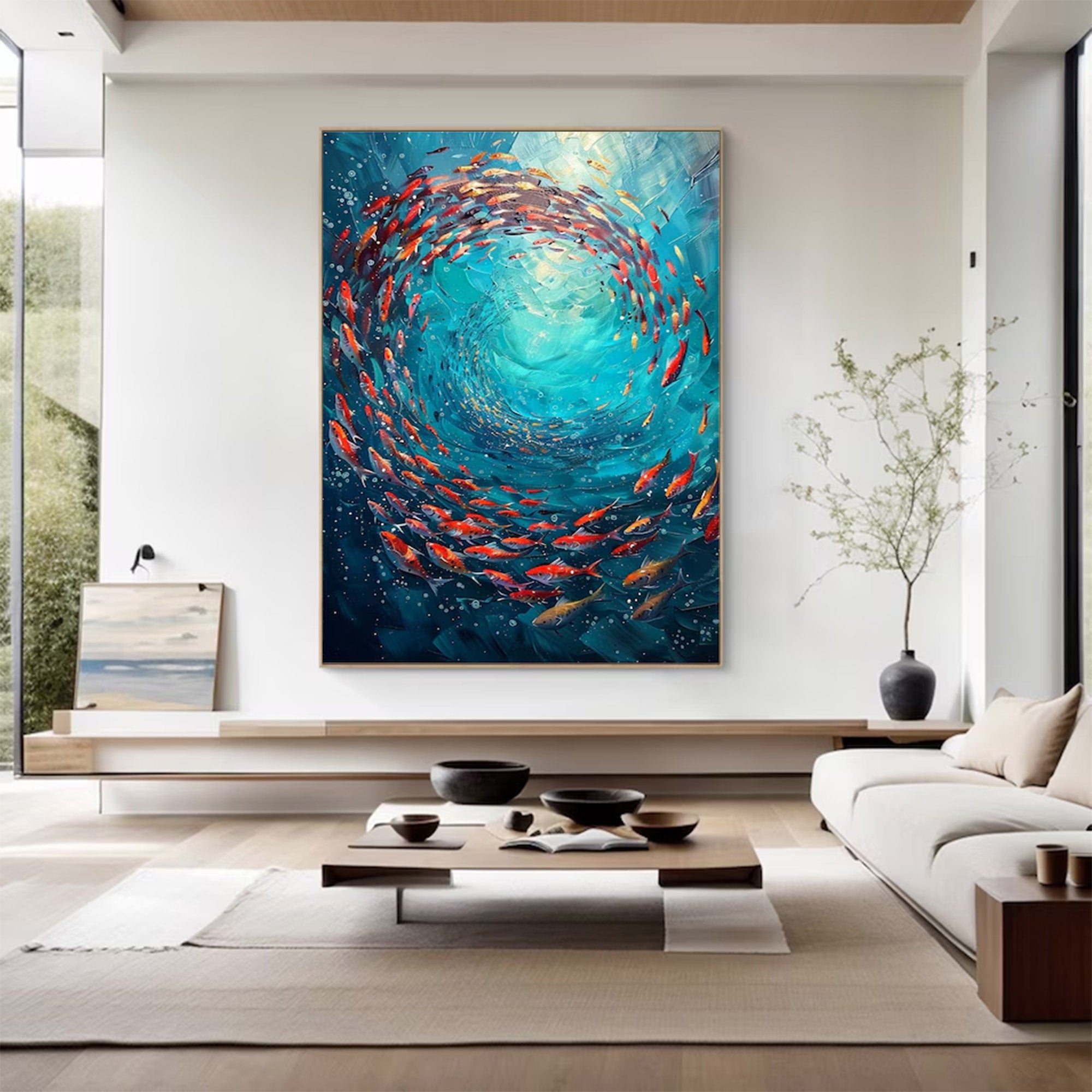 Large Modern Abstract Ocean Art | ArtvistaGallery  #WGA 021