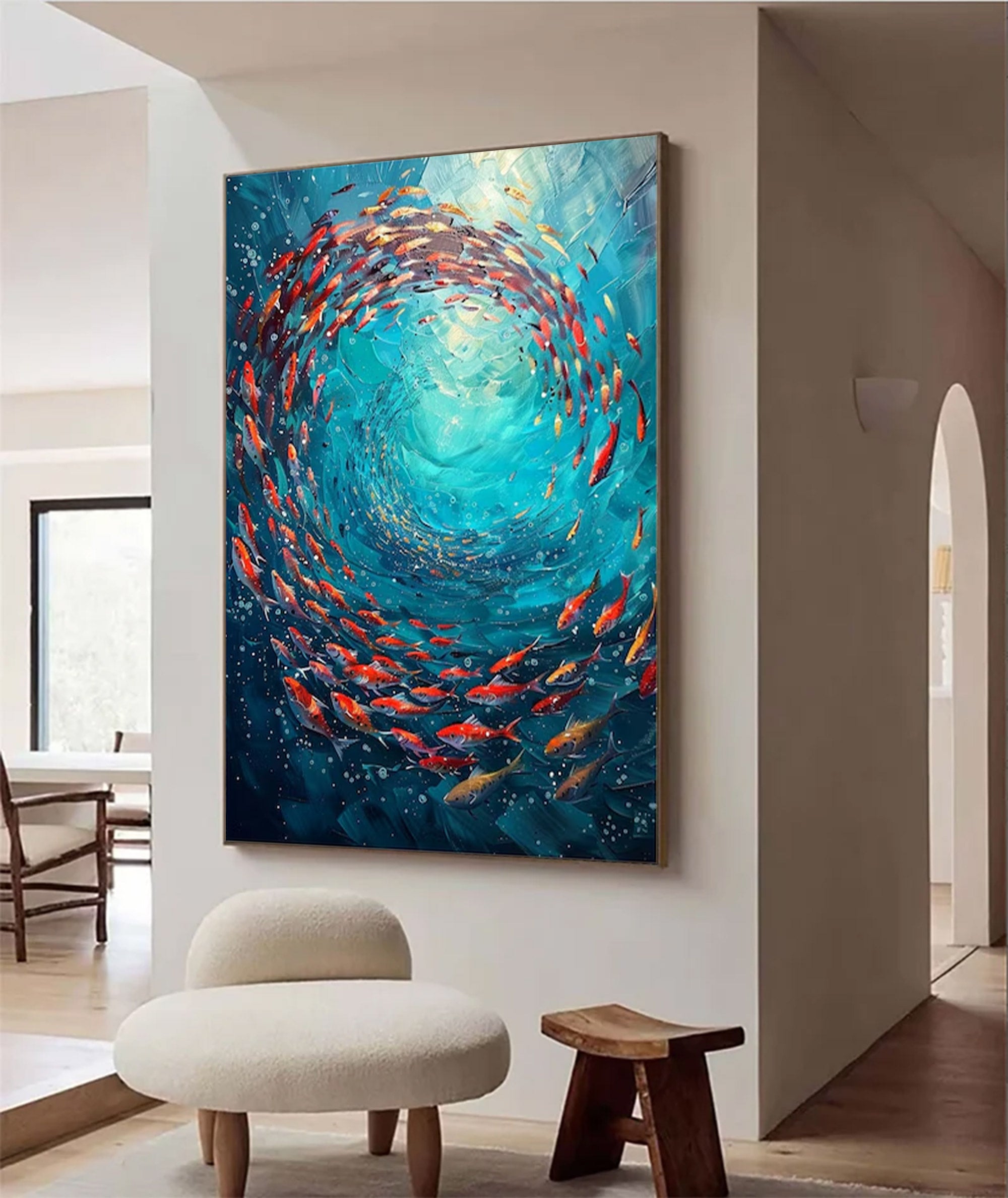 Large Modern Abstract Ocean Art | ArtvistaGallery  #WGA 021
