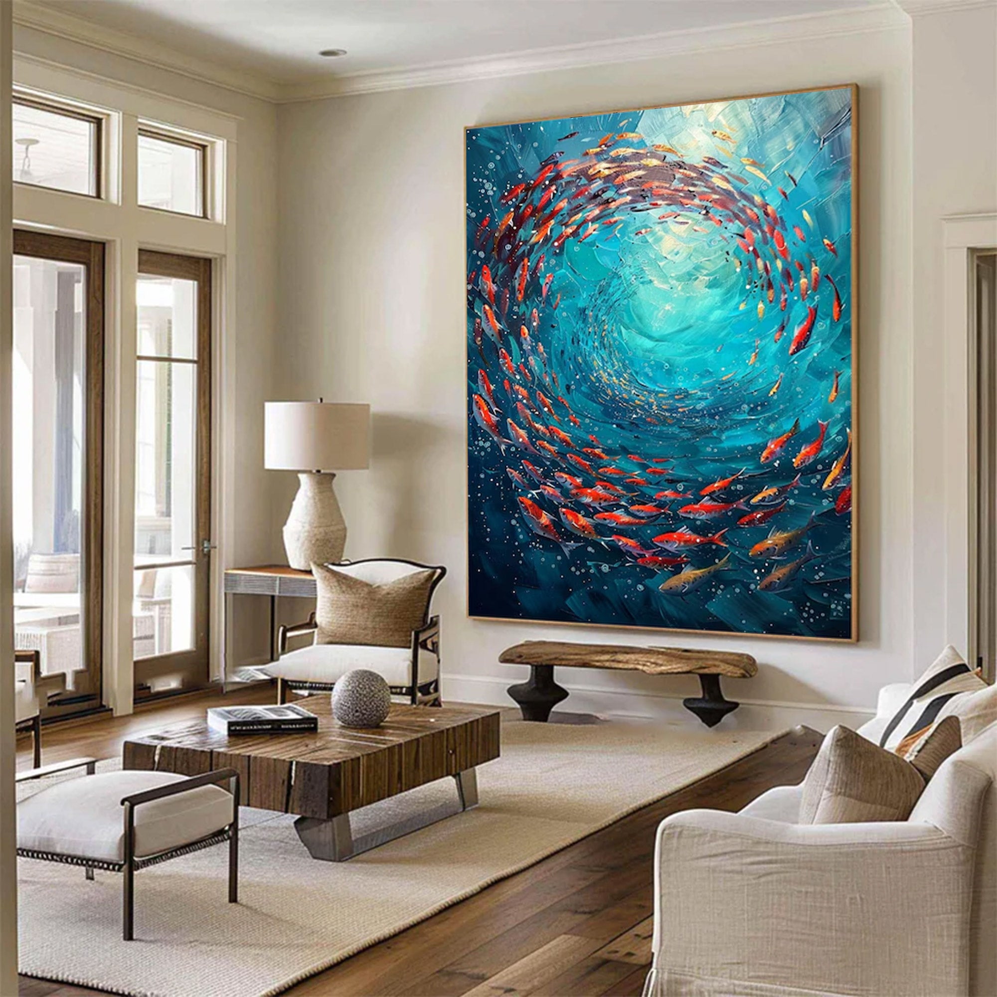 Large Modern Abstract Ocean Art | ArtvistaGallery  #WGA 021