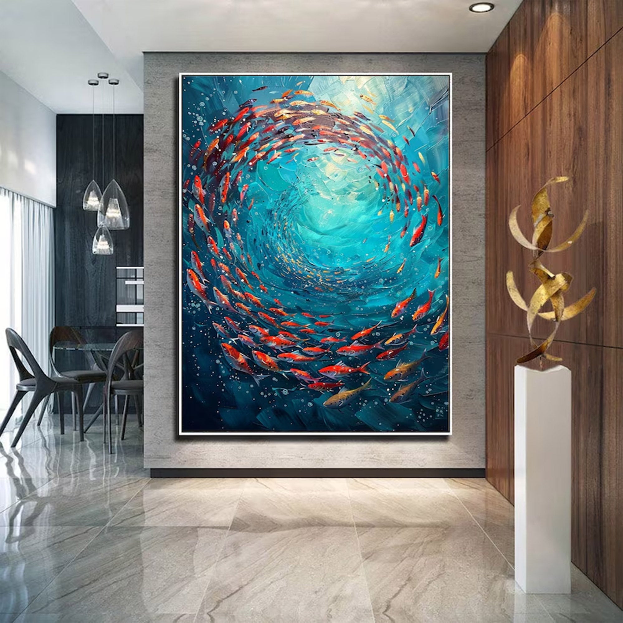 Large Modern Abstract Ocean Art | ArtvistaGallery  #WGA 021