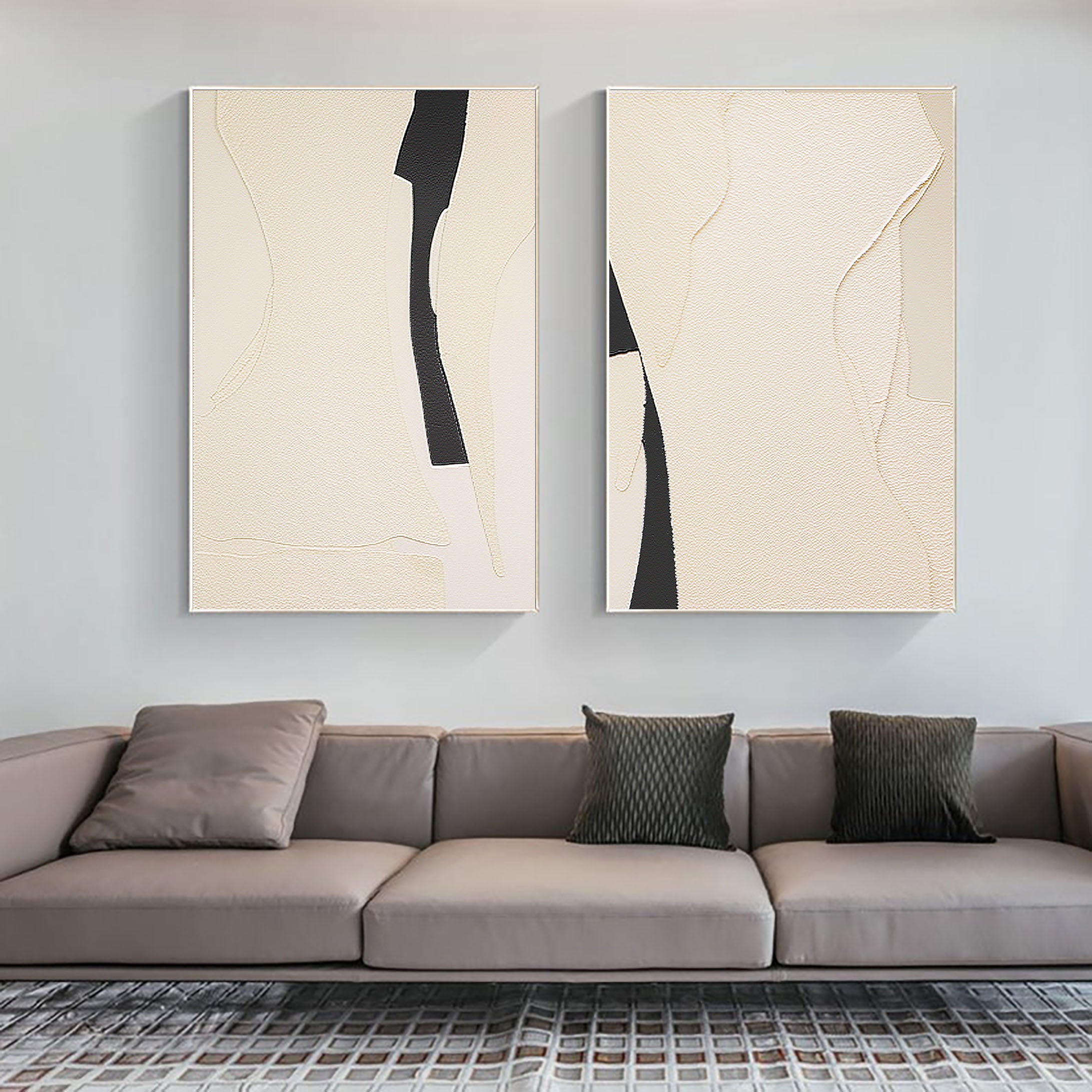 Abstract Tranquility Painting SET OF 2 #CXA 011
