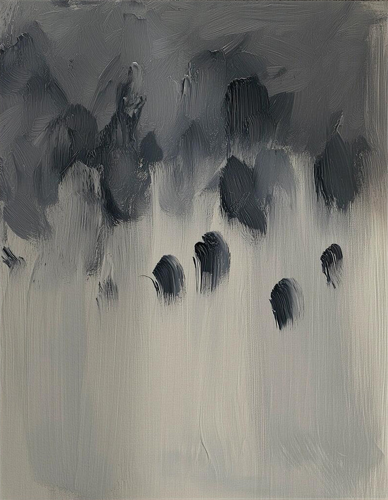 Modern Large Monochrome Abstract Art | ArtvistaGallery  #WG 116