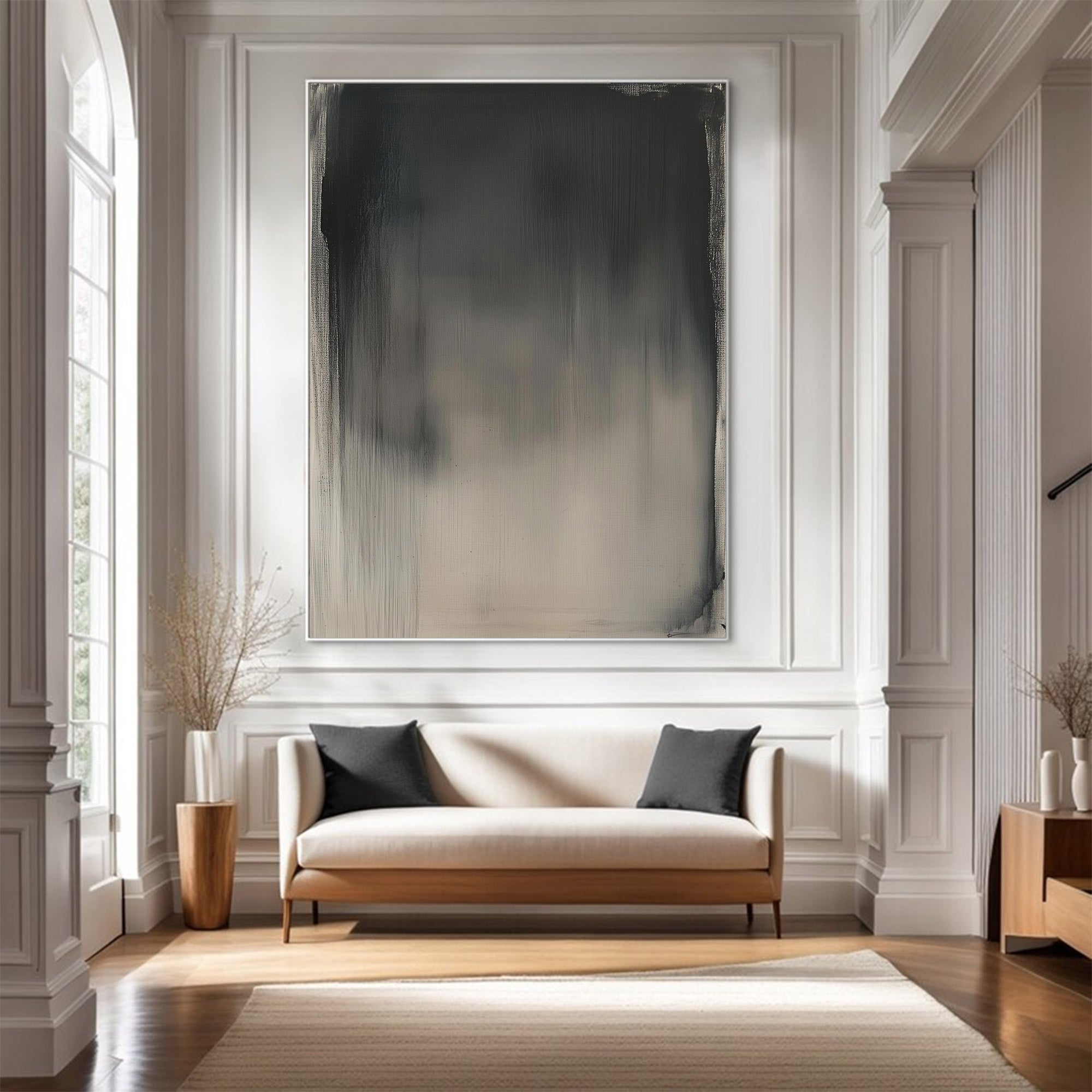 Modern Large Abstract Monochrome Art | ArtvistaGallery  #WG 117