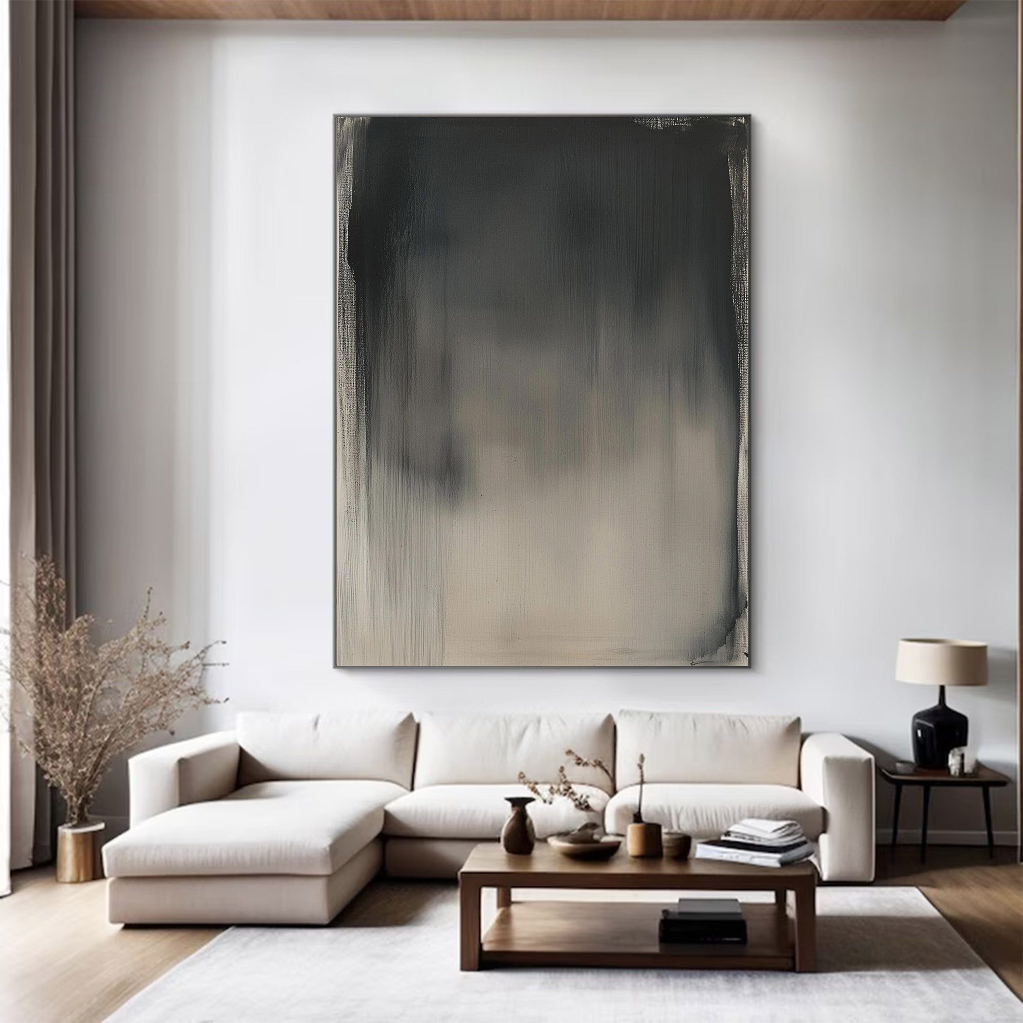 Modern Large Abstract Monochrome Art | ArtvistaGallery  #WG 117