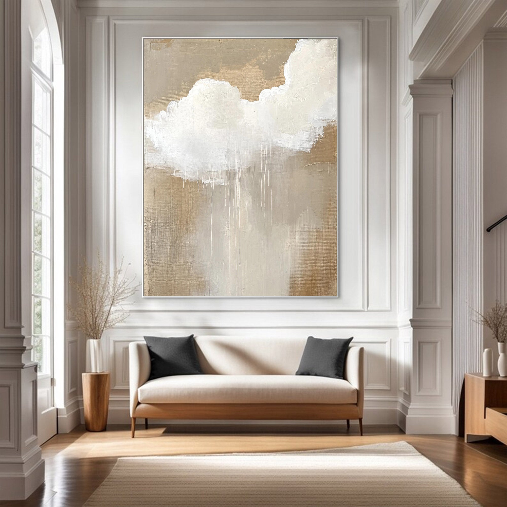 Modern Large Neutral Abstract Art | ArtvistaGallery  #WG 119