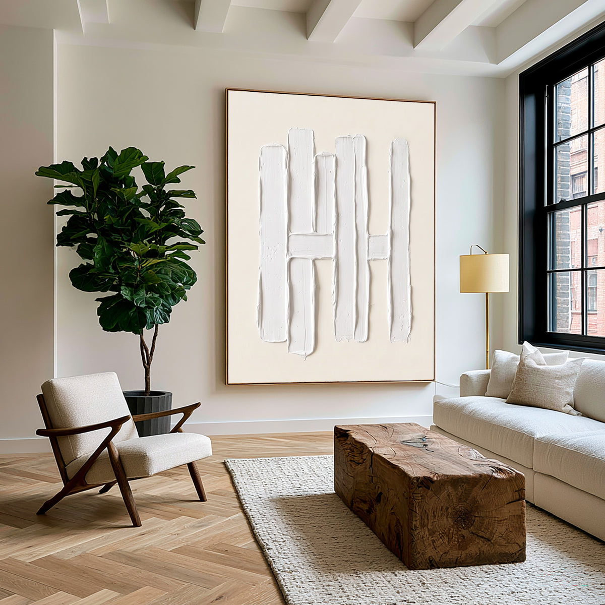 Portal Of Light And Form Large White Abstract Textured Wall Art Sculptural Relief Modern Architectural Artwork