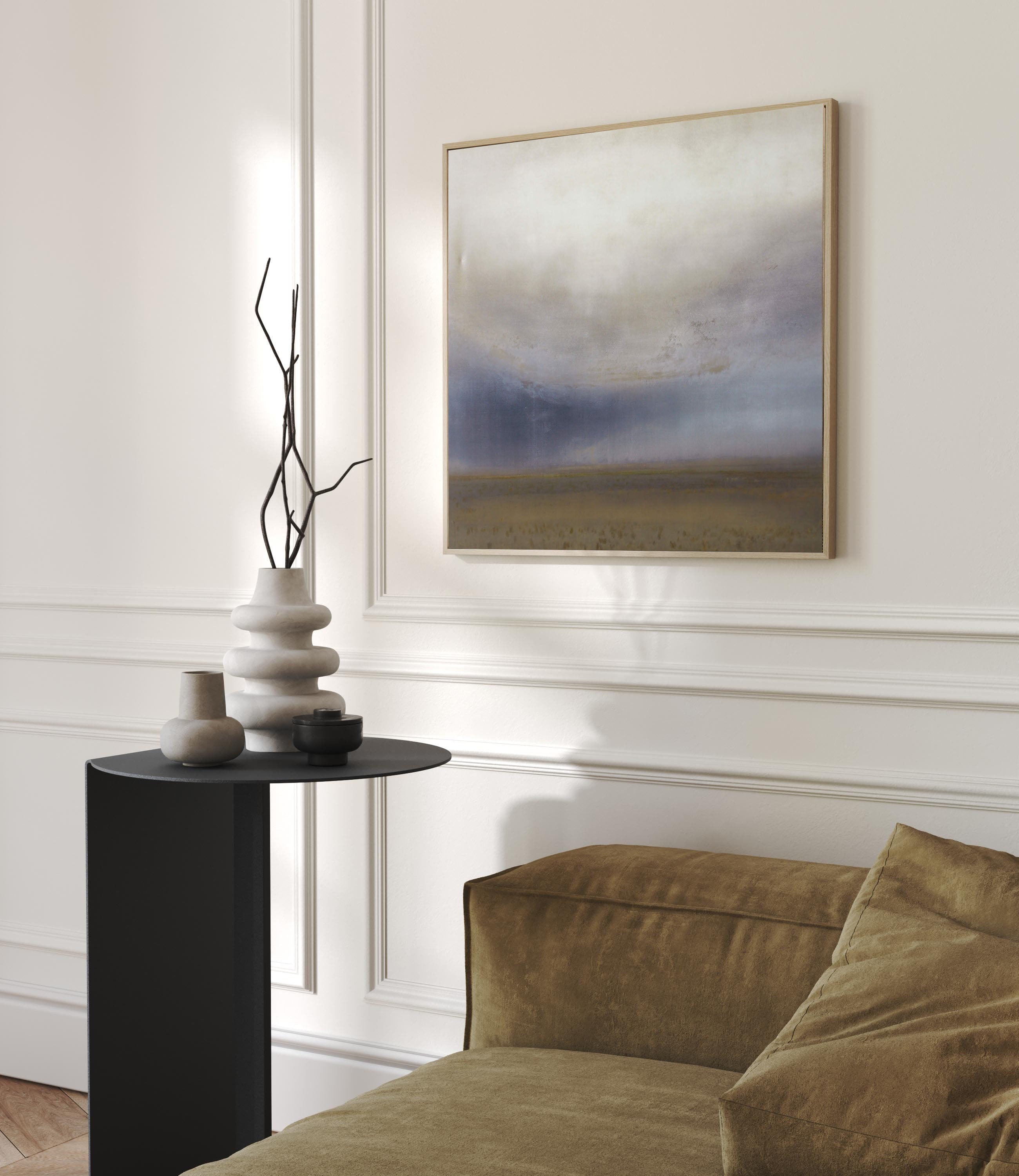 Muted Color Landscape with Distant Ground, Contemporary Art #BGA 073