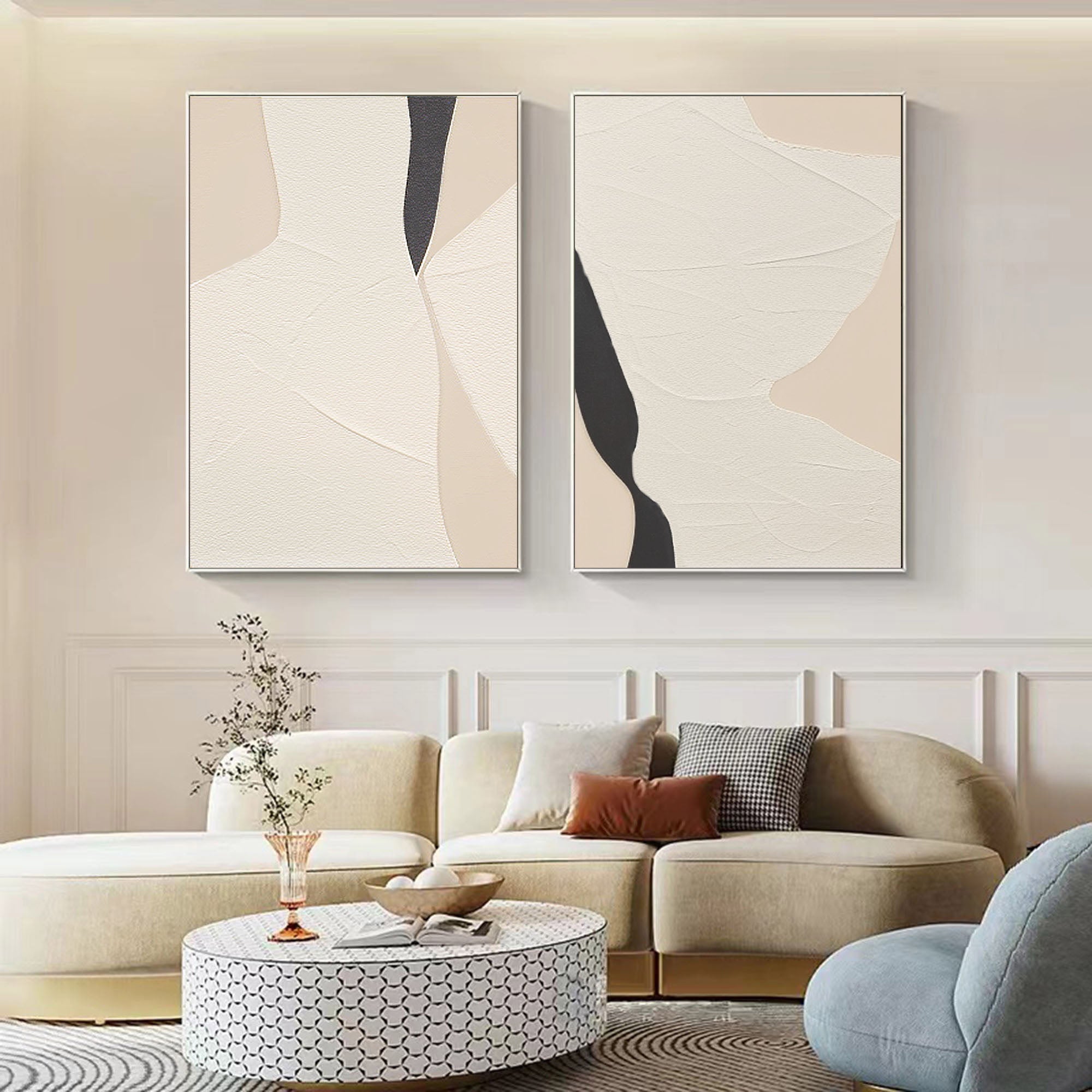Abstract Tranquility Painting SET OF 2 #CXA 010