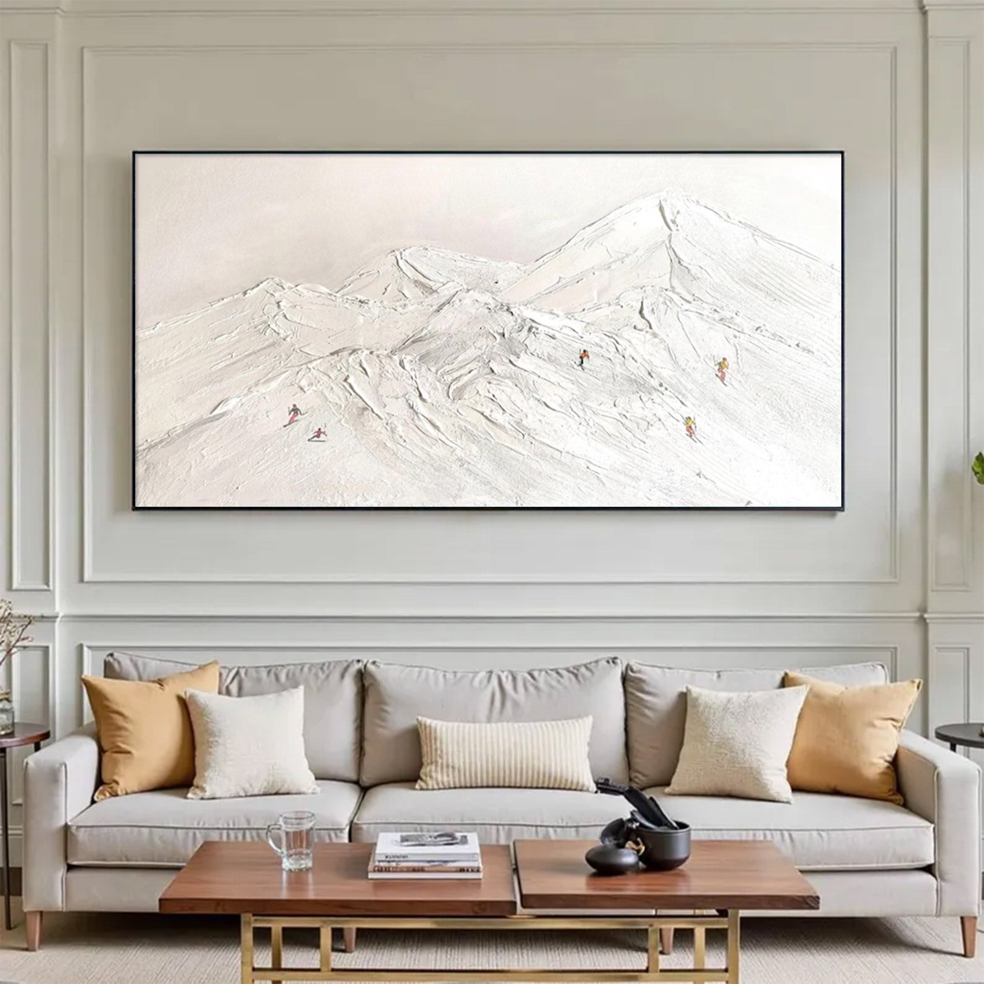 Large Abstract Monochromatic Mountain Art | ArtvistaGallery  #WGA 036
