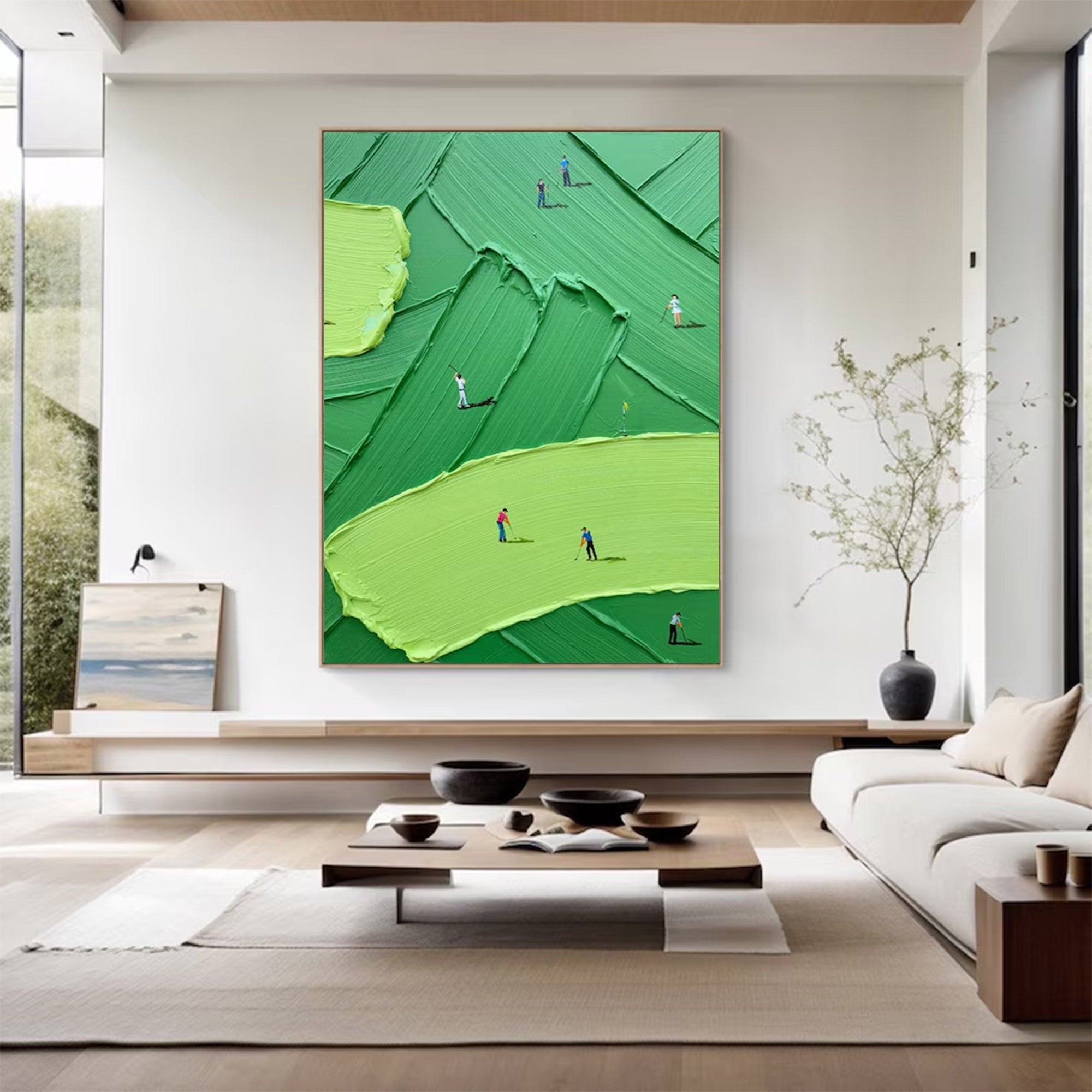Large Textured Impasto Golf Painting | ArtvistaGallery  #WG 098