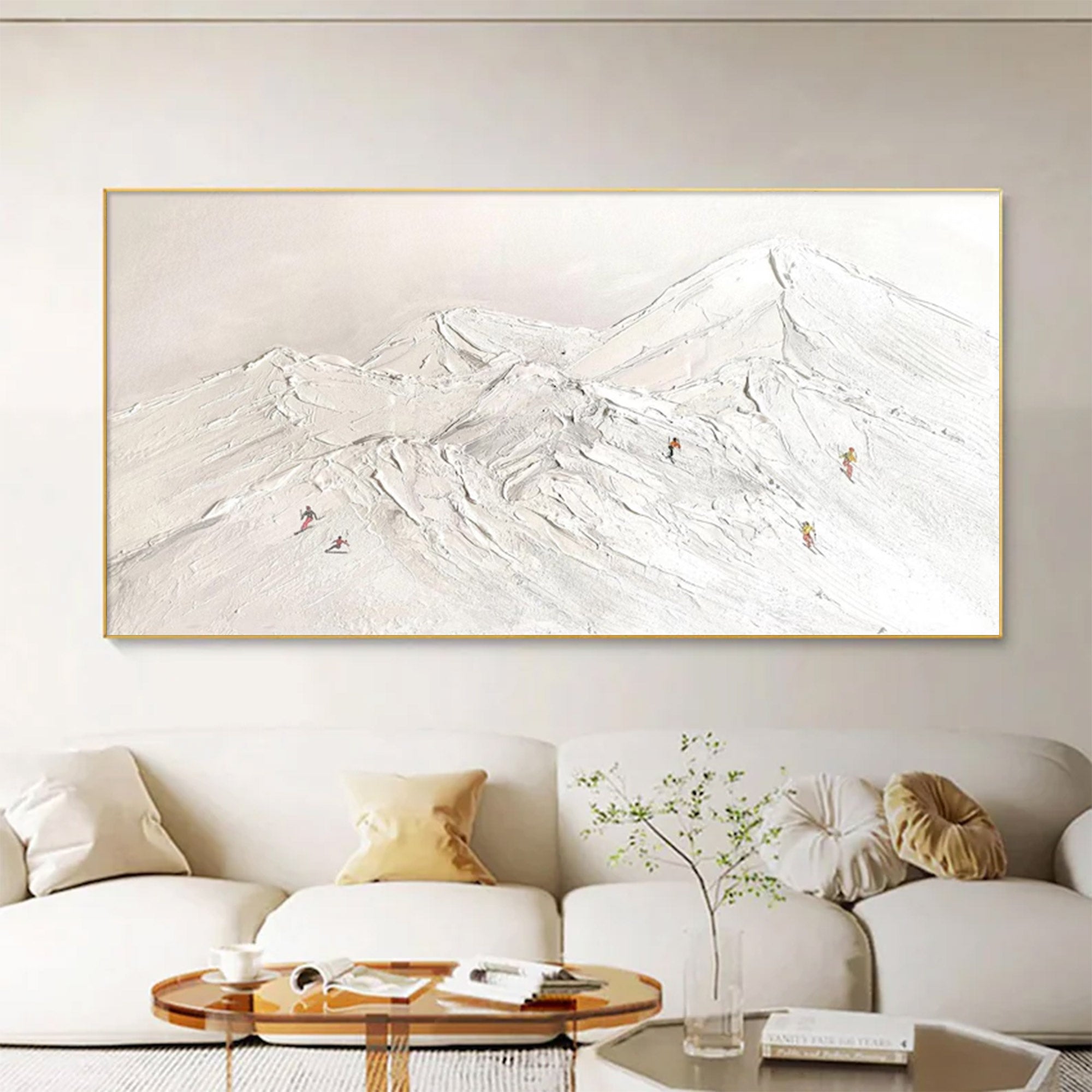 Large Abstract Monochromatic Mountain Art | ArtvistaGallery  #WGA 036