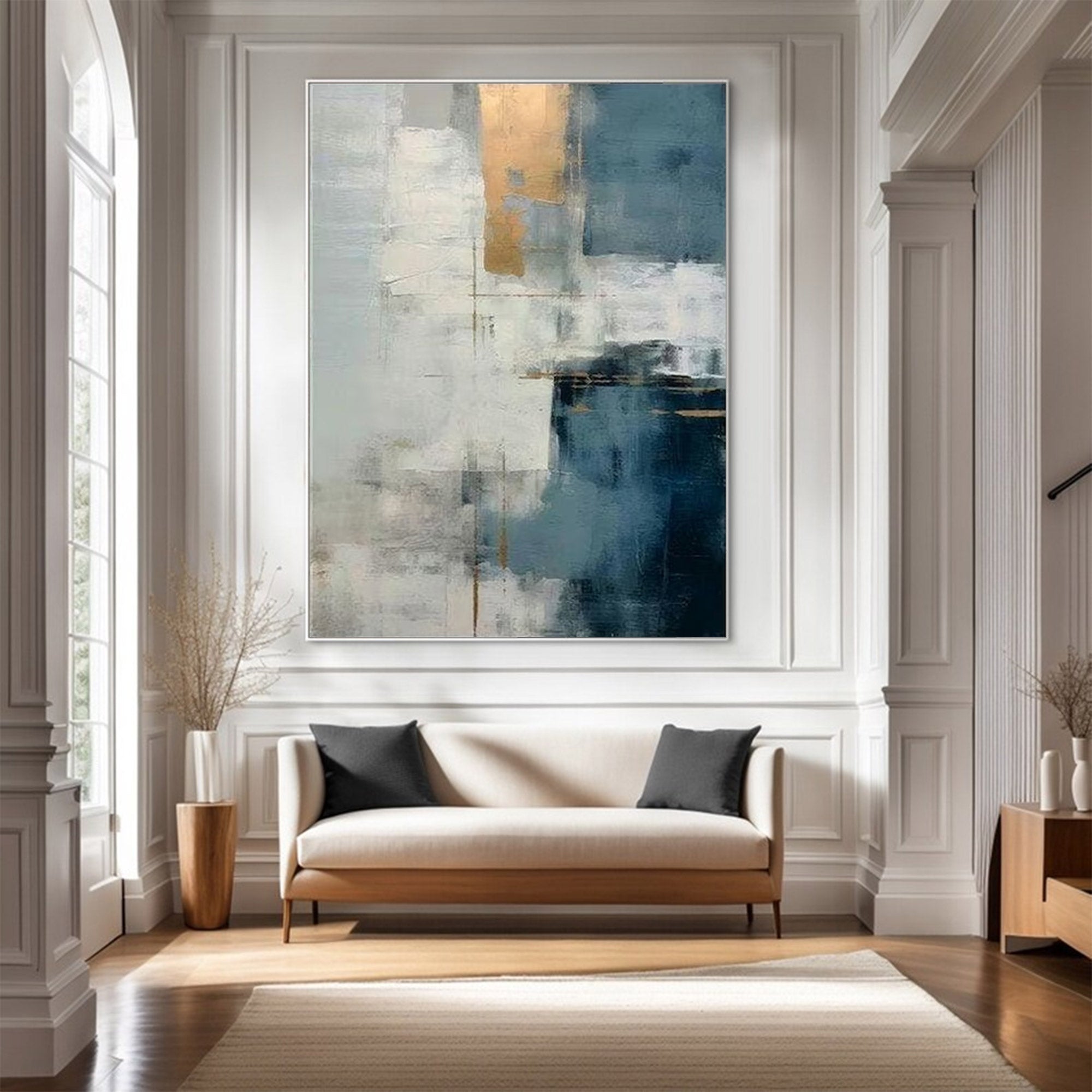Modern Abstract Large Color Block Wall Art | ArtvistaGallery #WGA 003