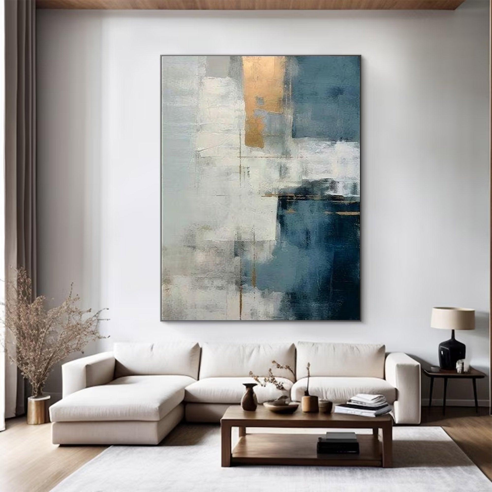 Modern Abstract Large Color Block Wall Art | ArtvistaGallery #WGA 003