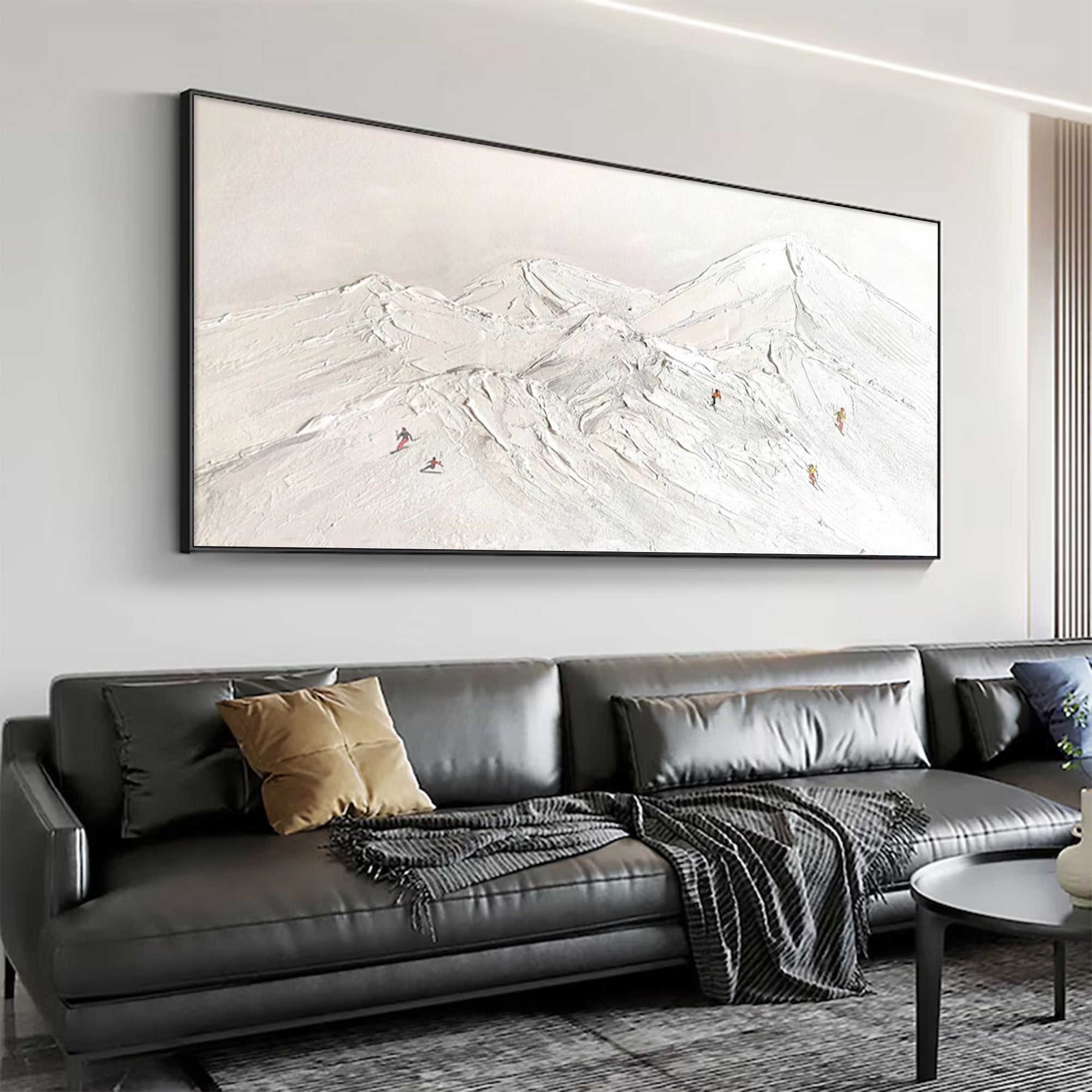 Large Abstract Monochromatic Mountain Art | ArtvistaGallery  #WGA 036