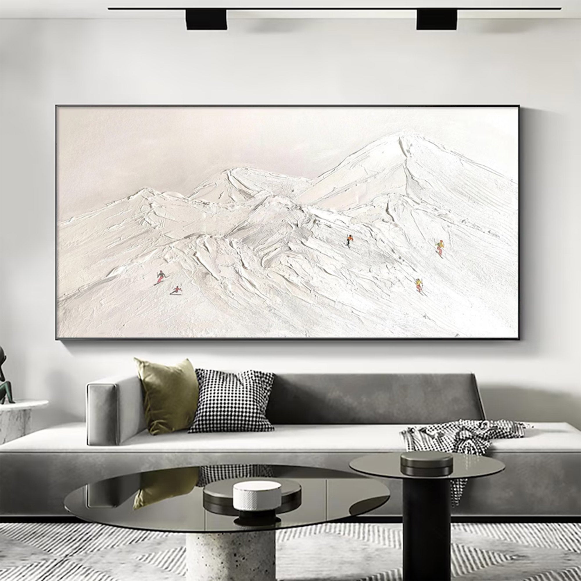 Large Abstract Monochromatic Mountain Art | ArtvistaGallery  #WGA 036