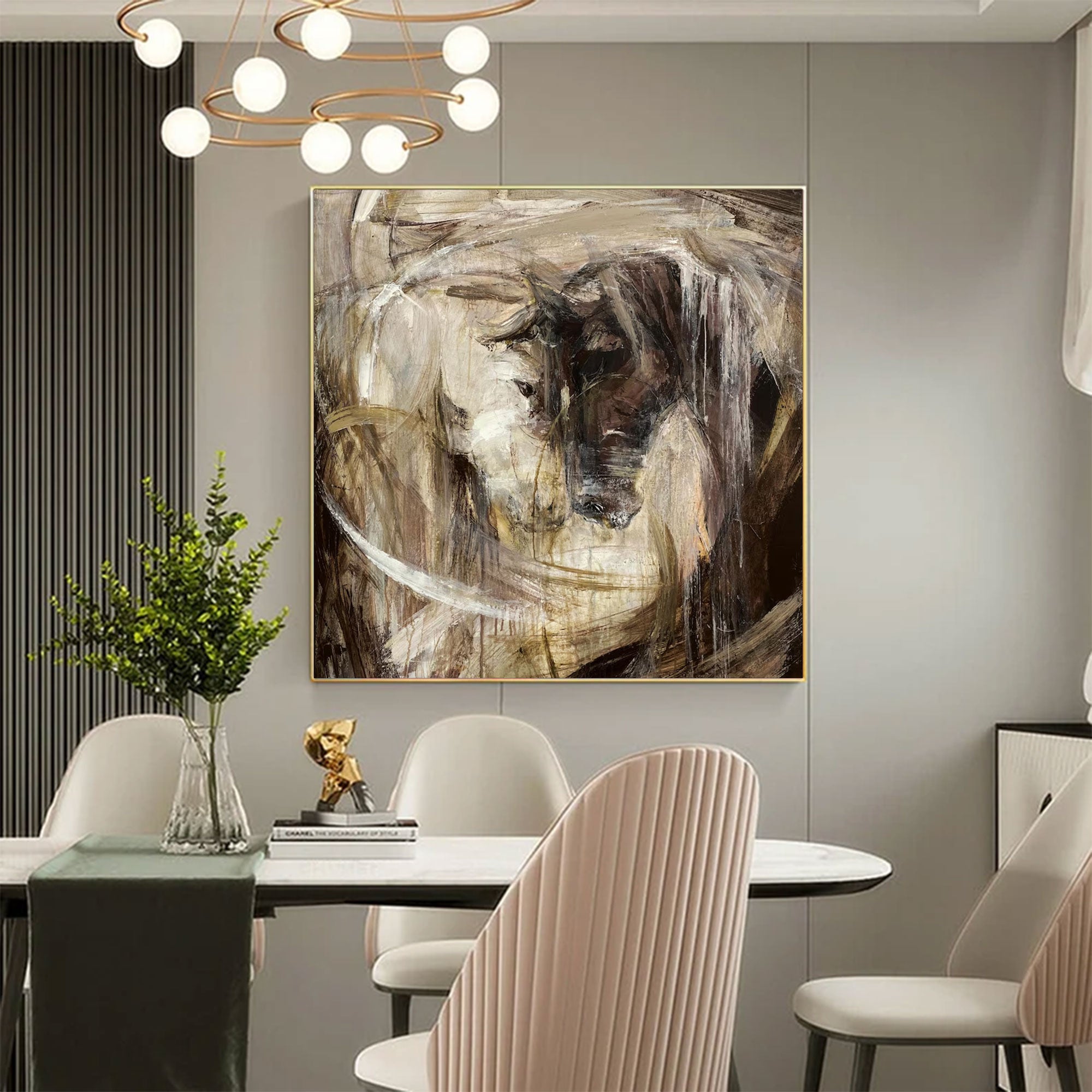 Large Abstract Neutral Swirl Art | ArtvistaGallery  #WGA 026
