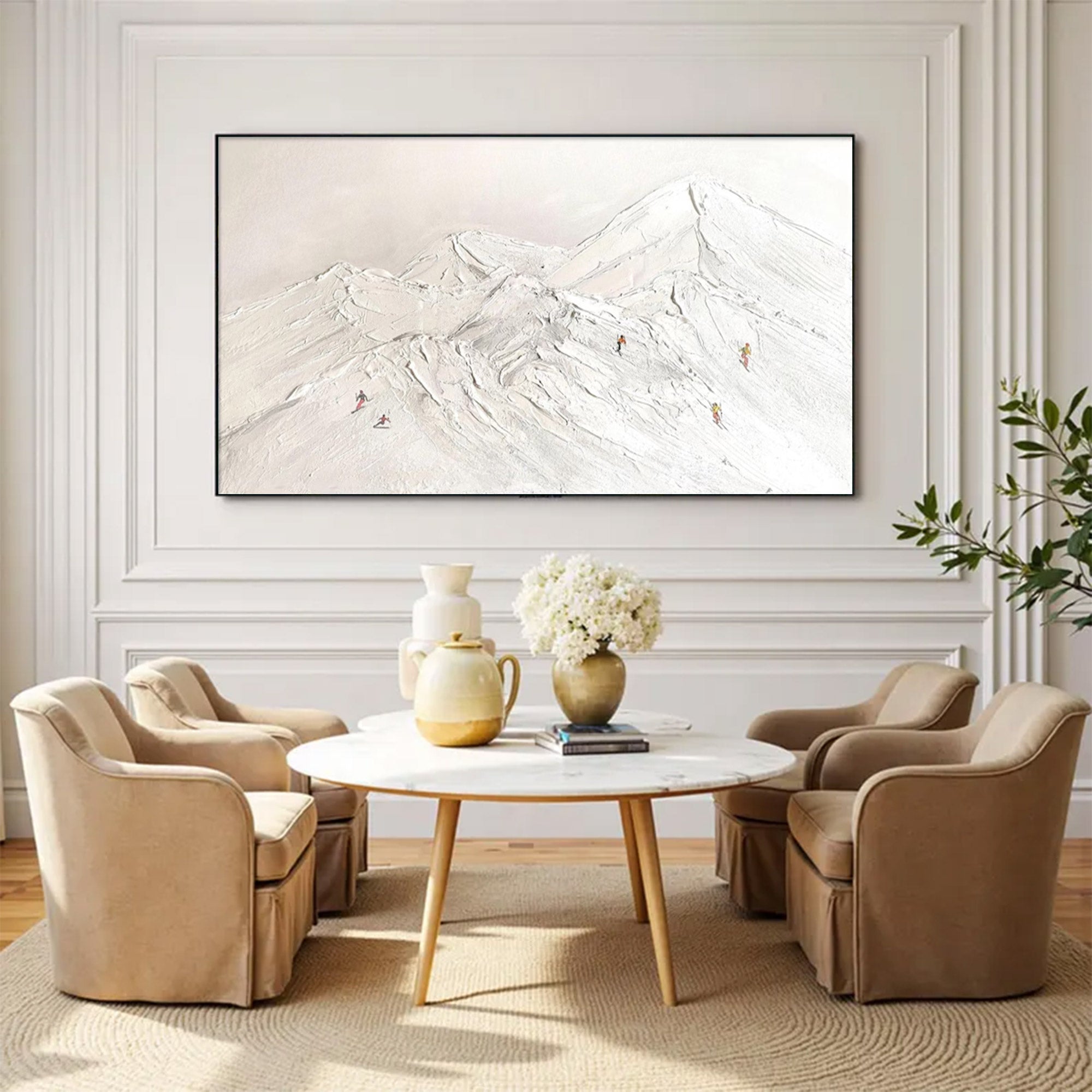 Large Abstract Monochromatic Mountain Art | ArtvistaGallery  #WGA 036