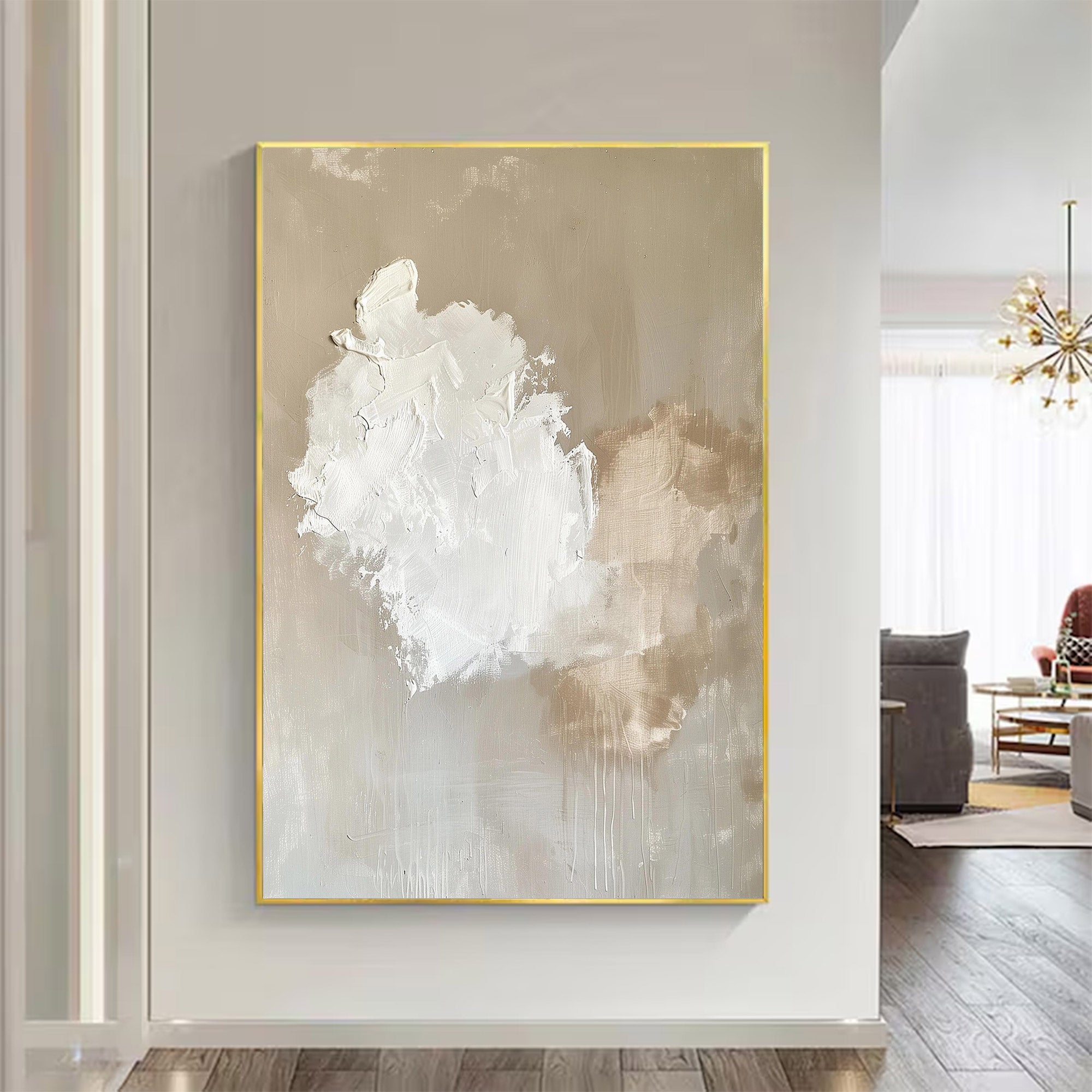 Large Abstract Minimalist Cloud Art | ArtvistaGallery  #WG 121