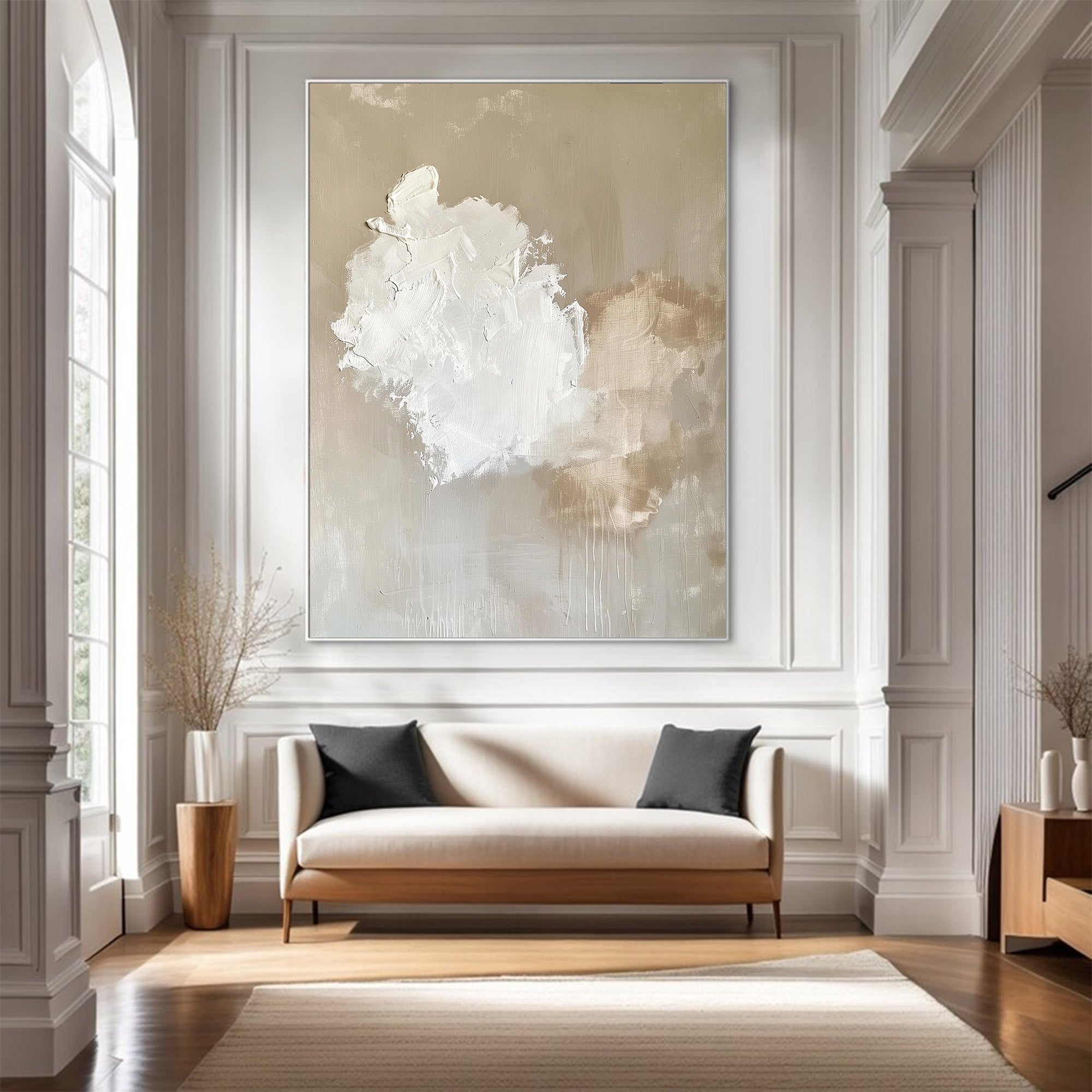 Large Abstract Minimalist Cloud Art | ArtvistaGallery  #WG 121