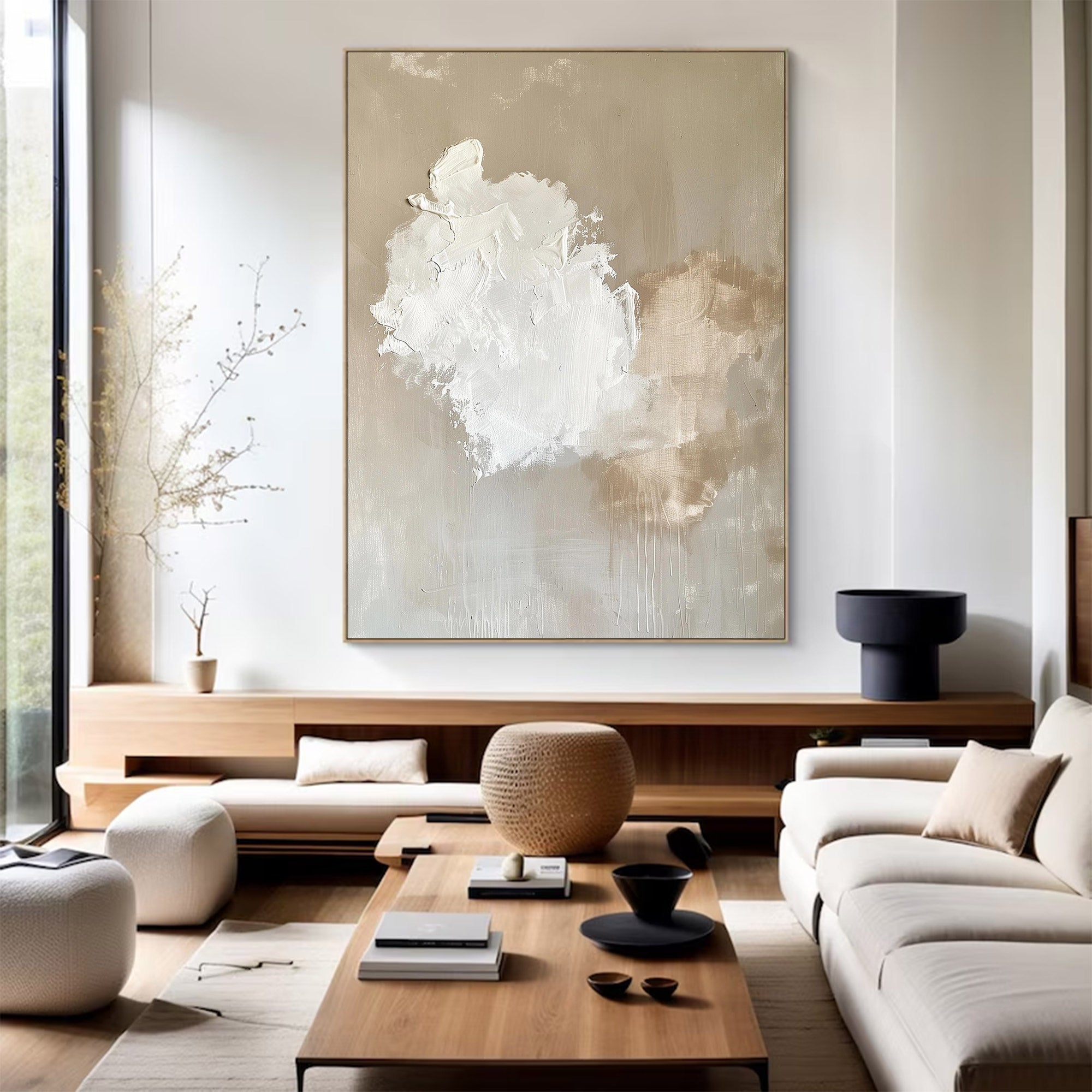 Large Abstract Minimalist Cloud Art | ArtvistaGallery  #WG 121