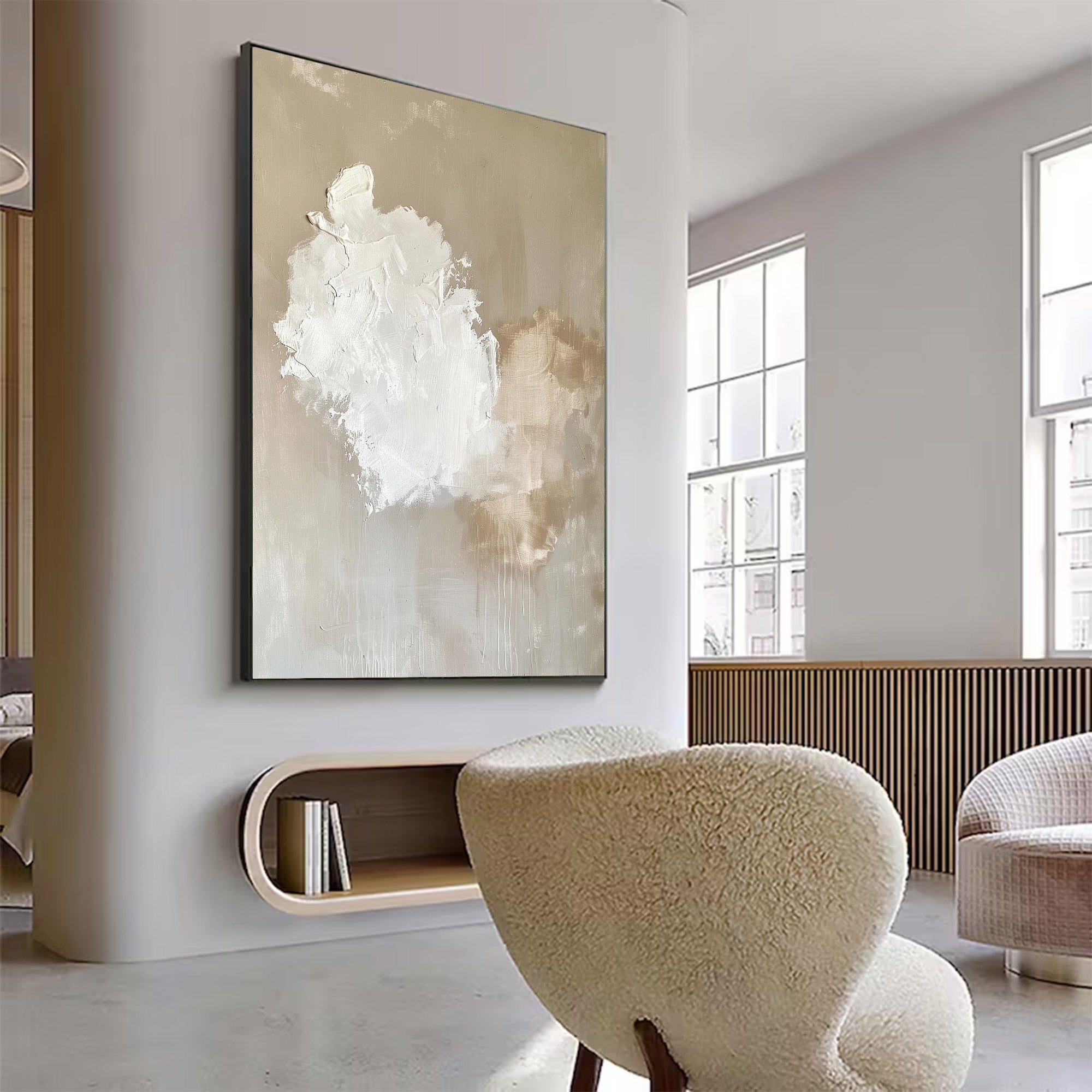 Large Abstract Minimalist Cloud Art | ArtvistaGallery  #WG 121
