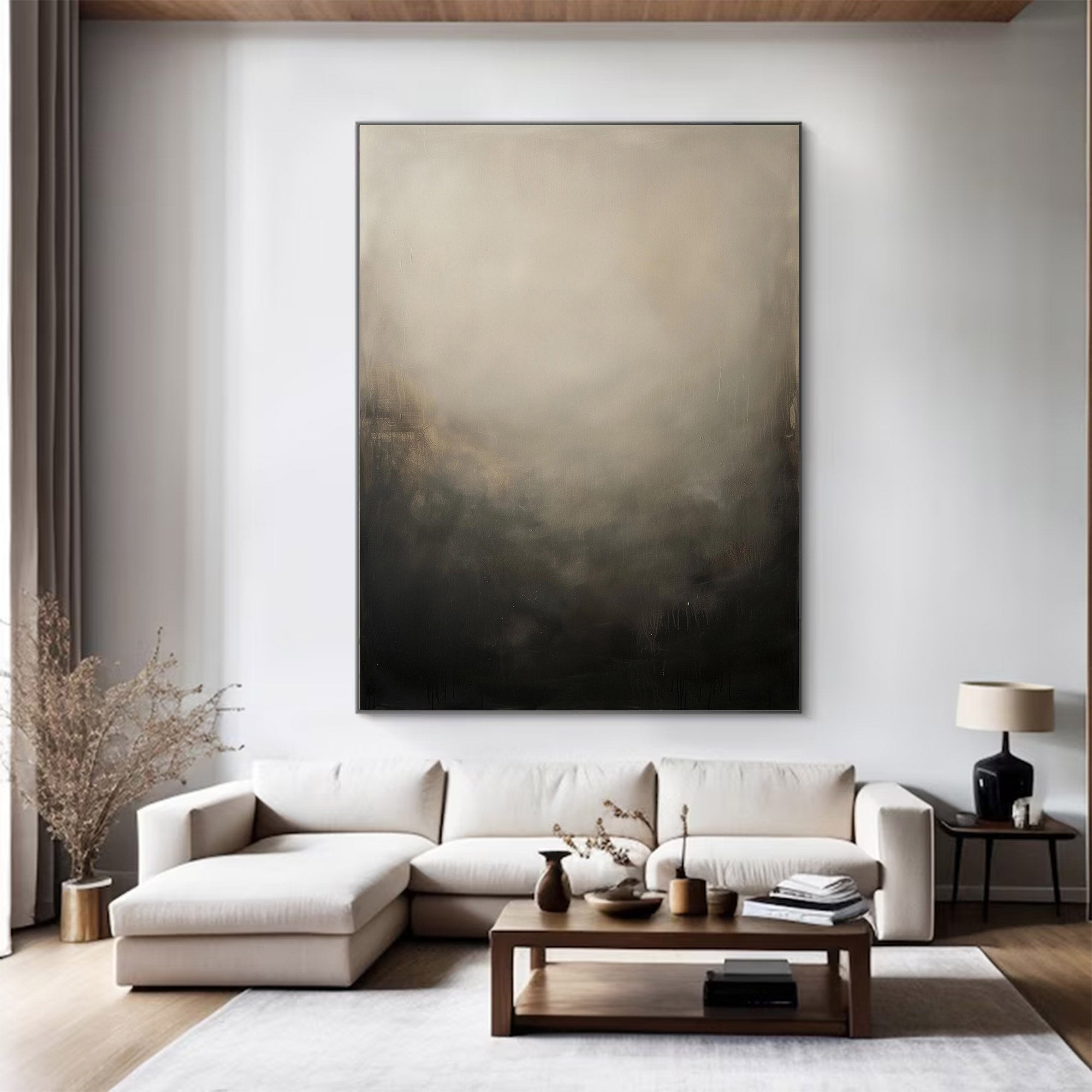 Large Abstract Modern Neutral Art | ArtvistaGallery  #WG 123