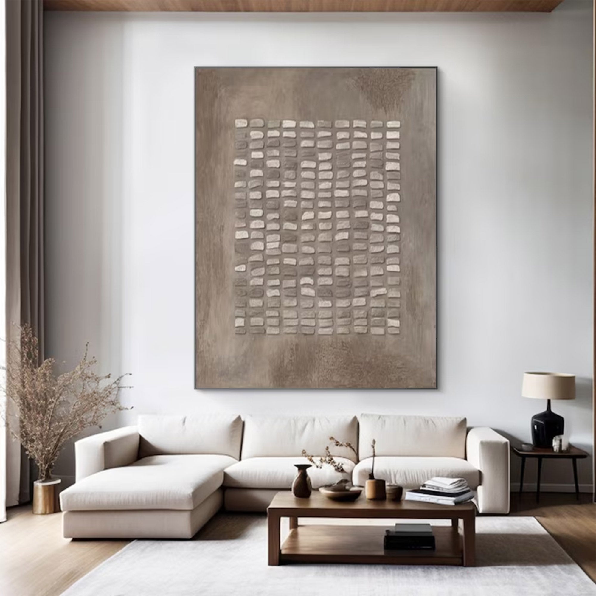 Large Abstract Impasto Grid Art | ArtvistaGallery  #WG 124