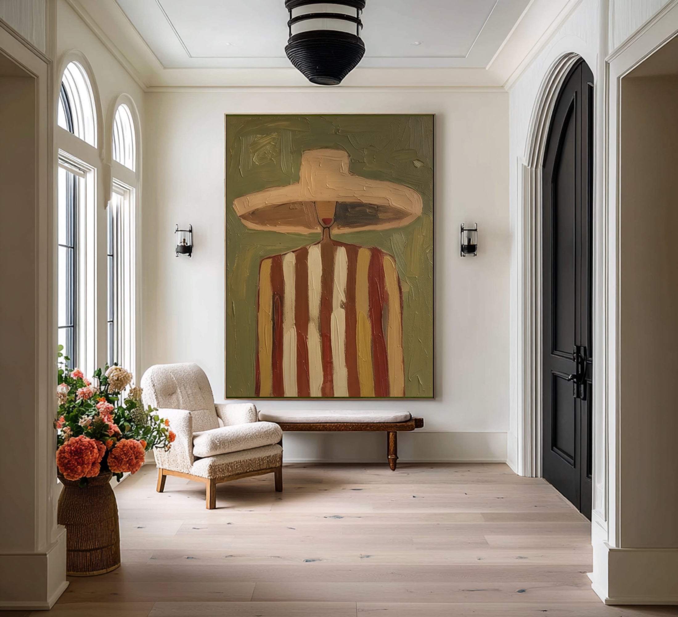 Large Abstract Fashion Portrait Painting Contemporary Figurative Wall Art