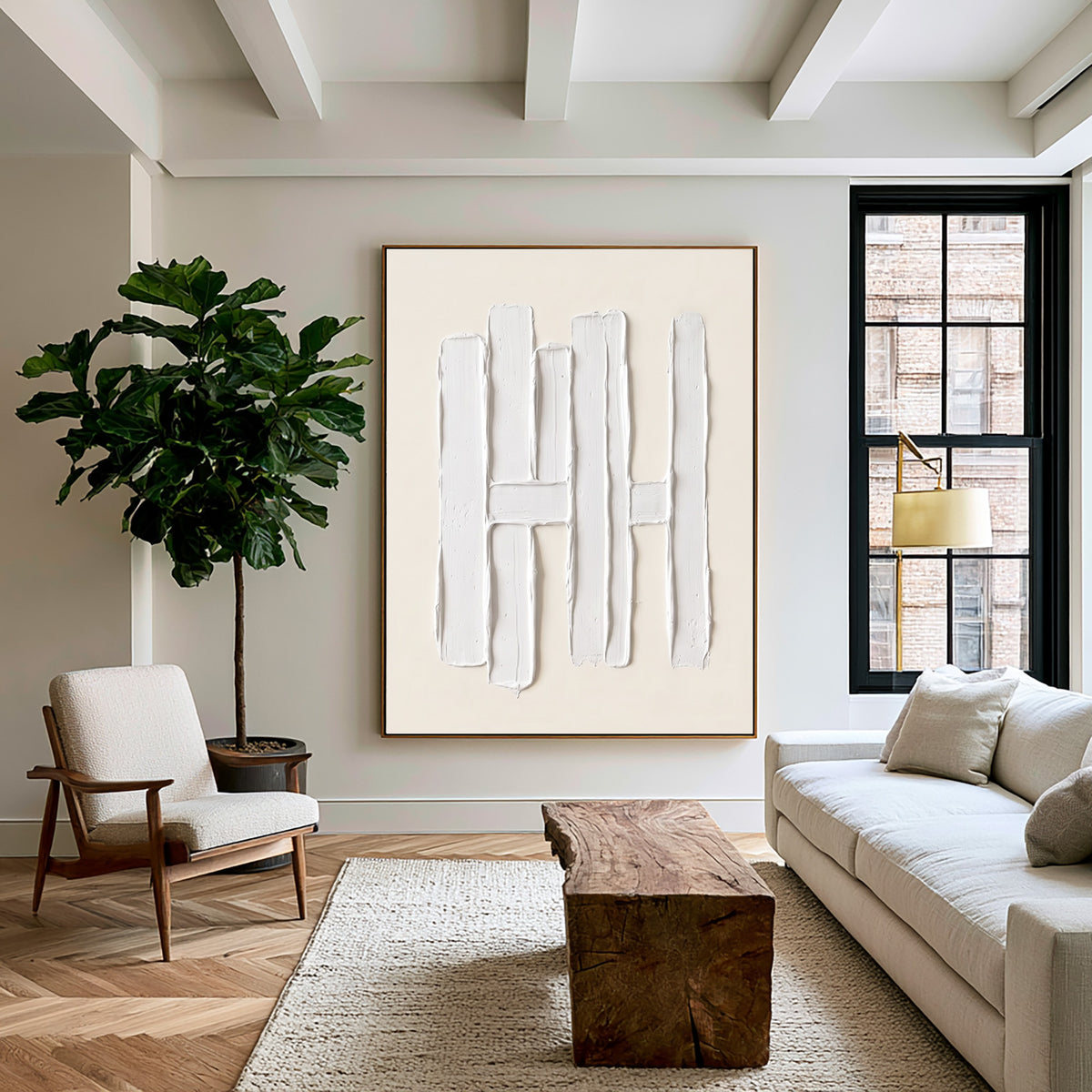 Portal Of Light And Form Large White Abstract Textured Wall Art Sculptural Relief Modern Architectural Artwork