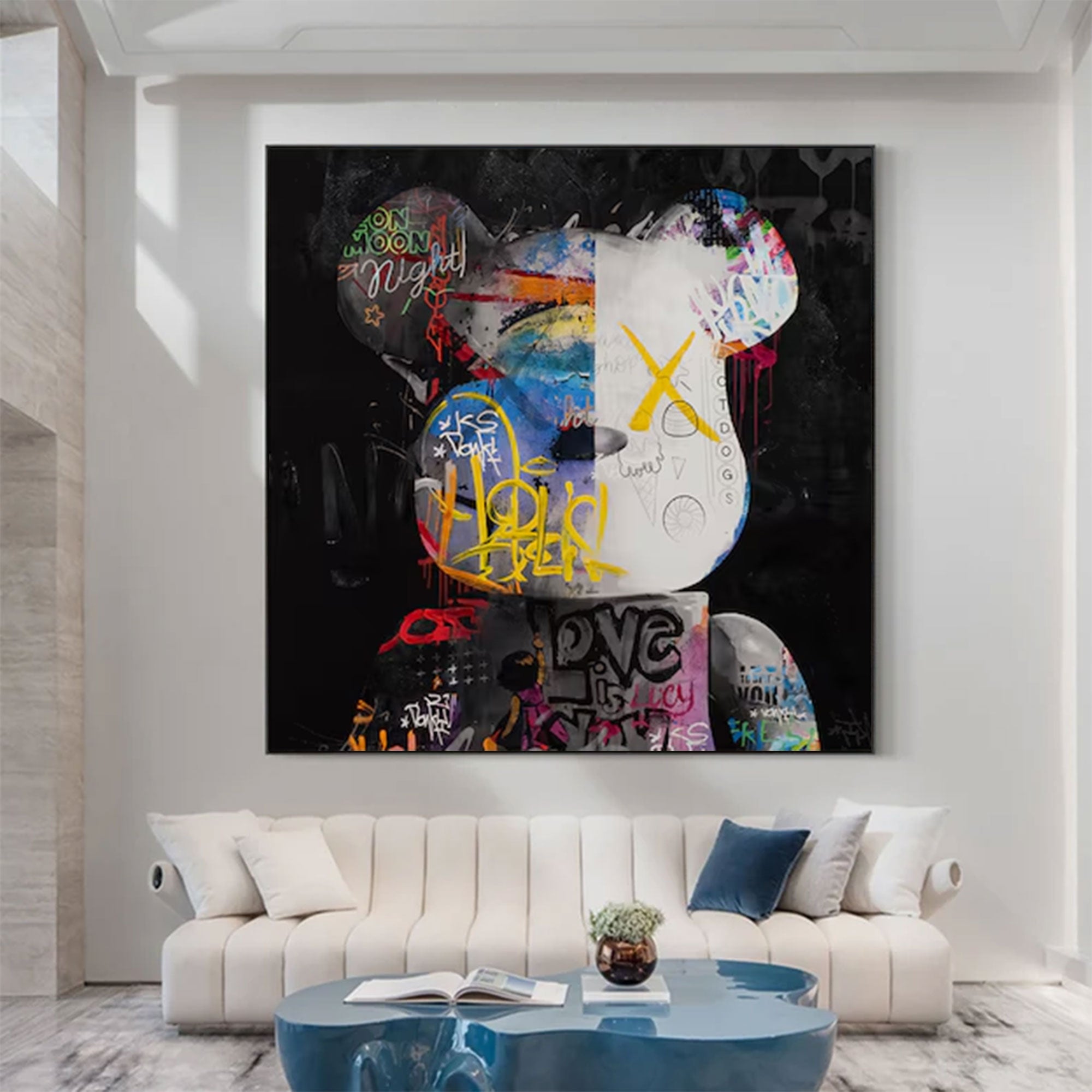 Large Modern KAWS Abstract Art | ArtvistaGallery  #WGA 027