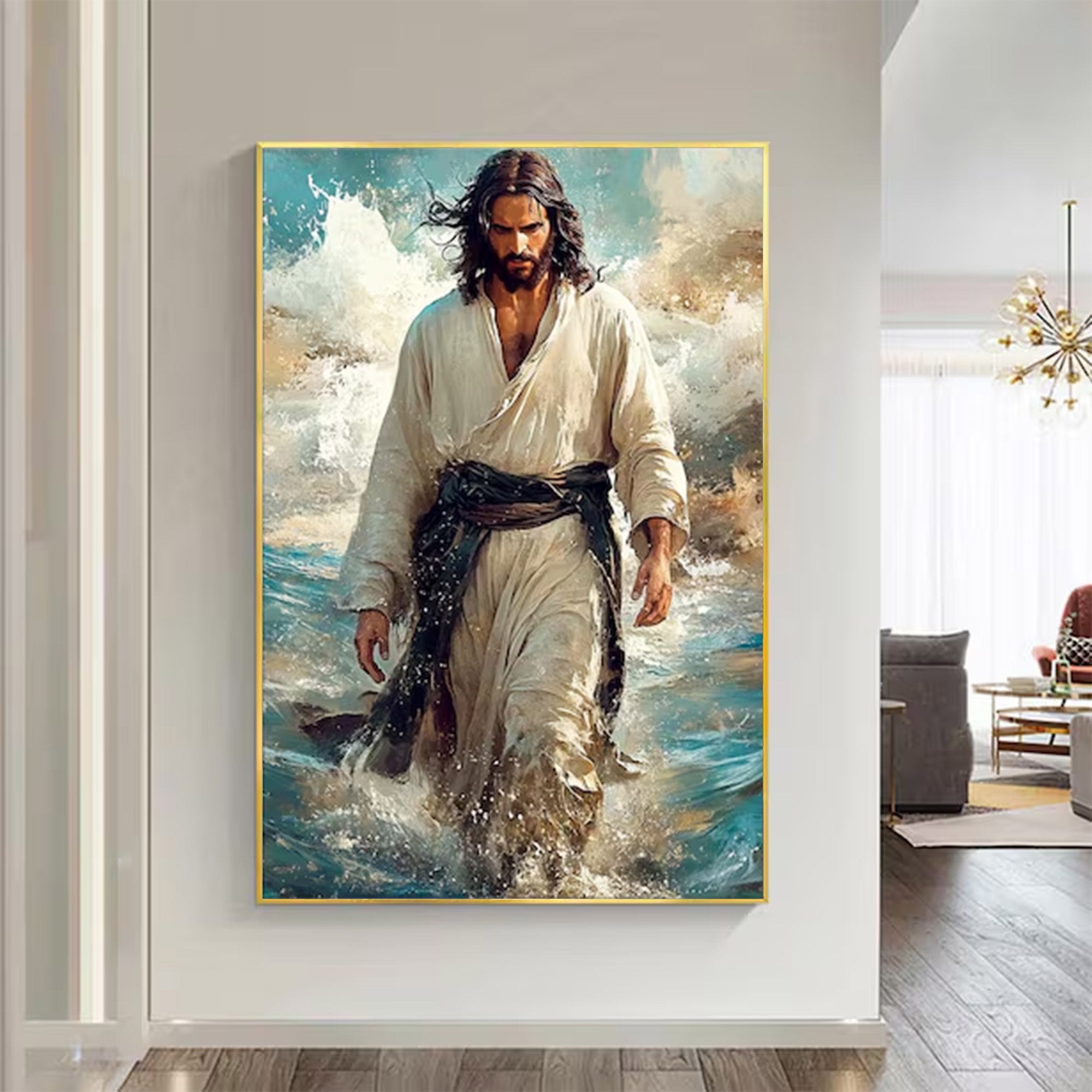 Large Spiritual Jesus Christ Art | ArtvistaGallery  #WGA 004