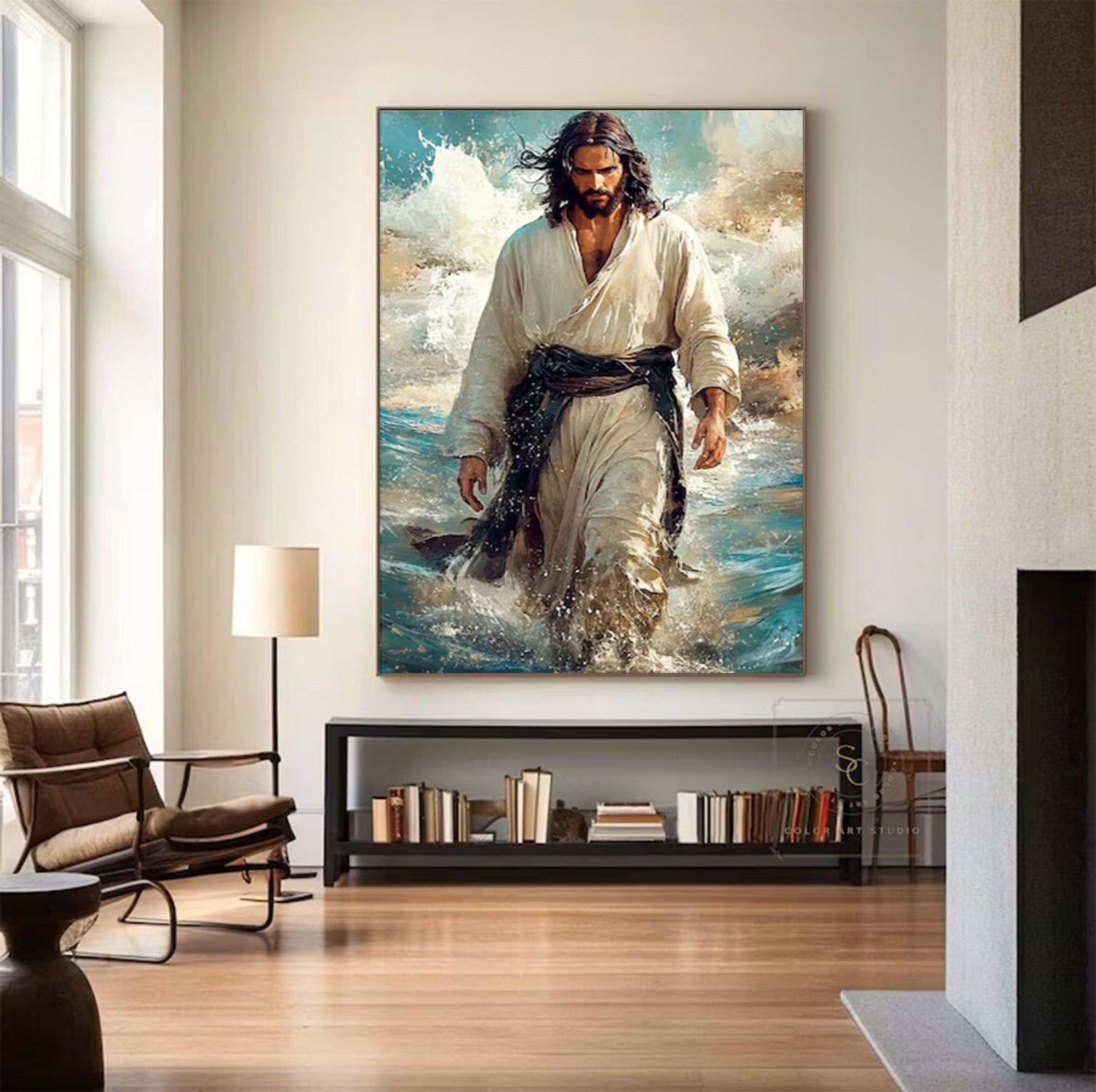 Large Spiritual Jesus Christ Art | ArtvistaGallery  #WGA 004