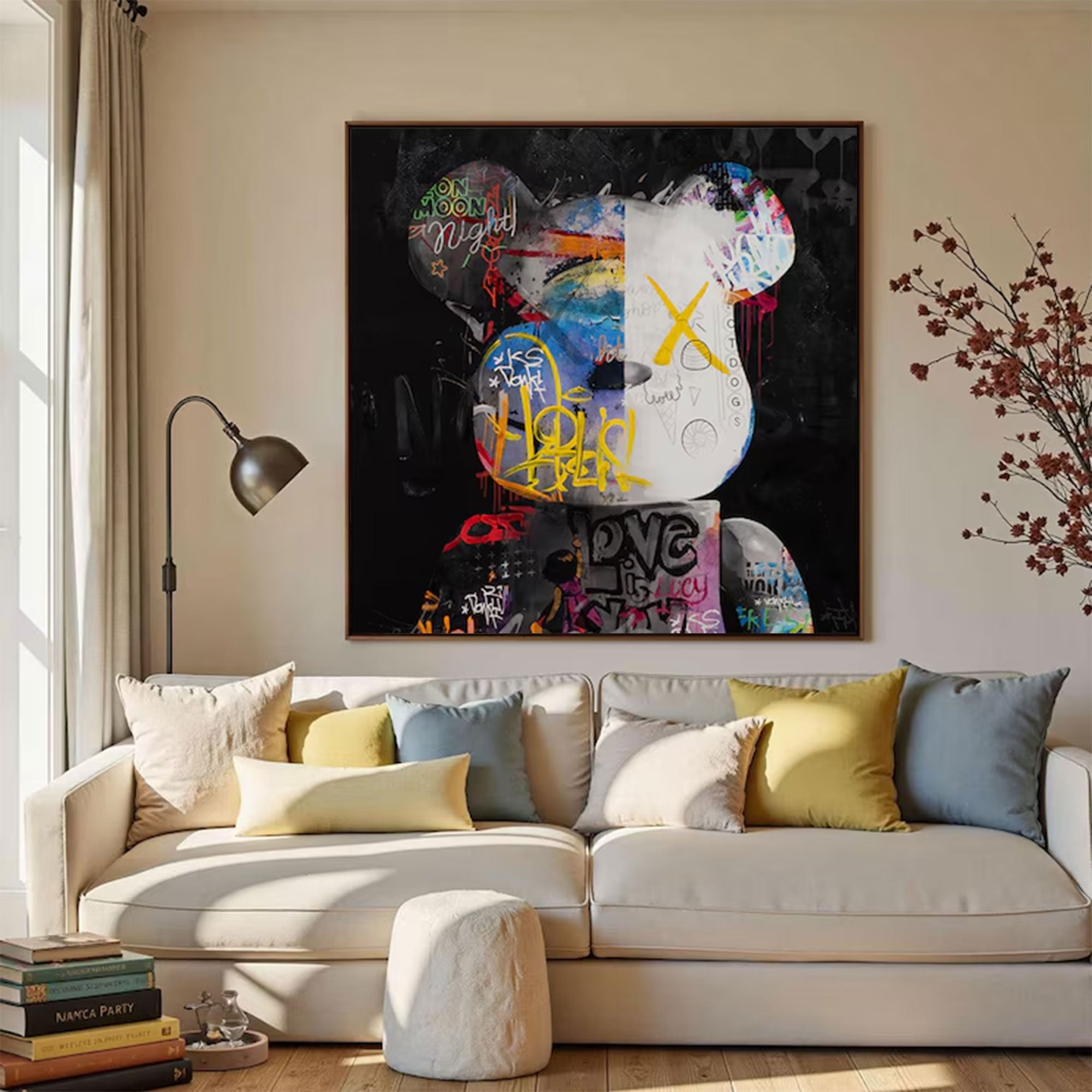 Large Modern KAWS Abstract Art | ArtvistaGallery  #WGA 027